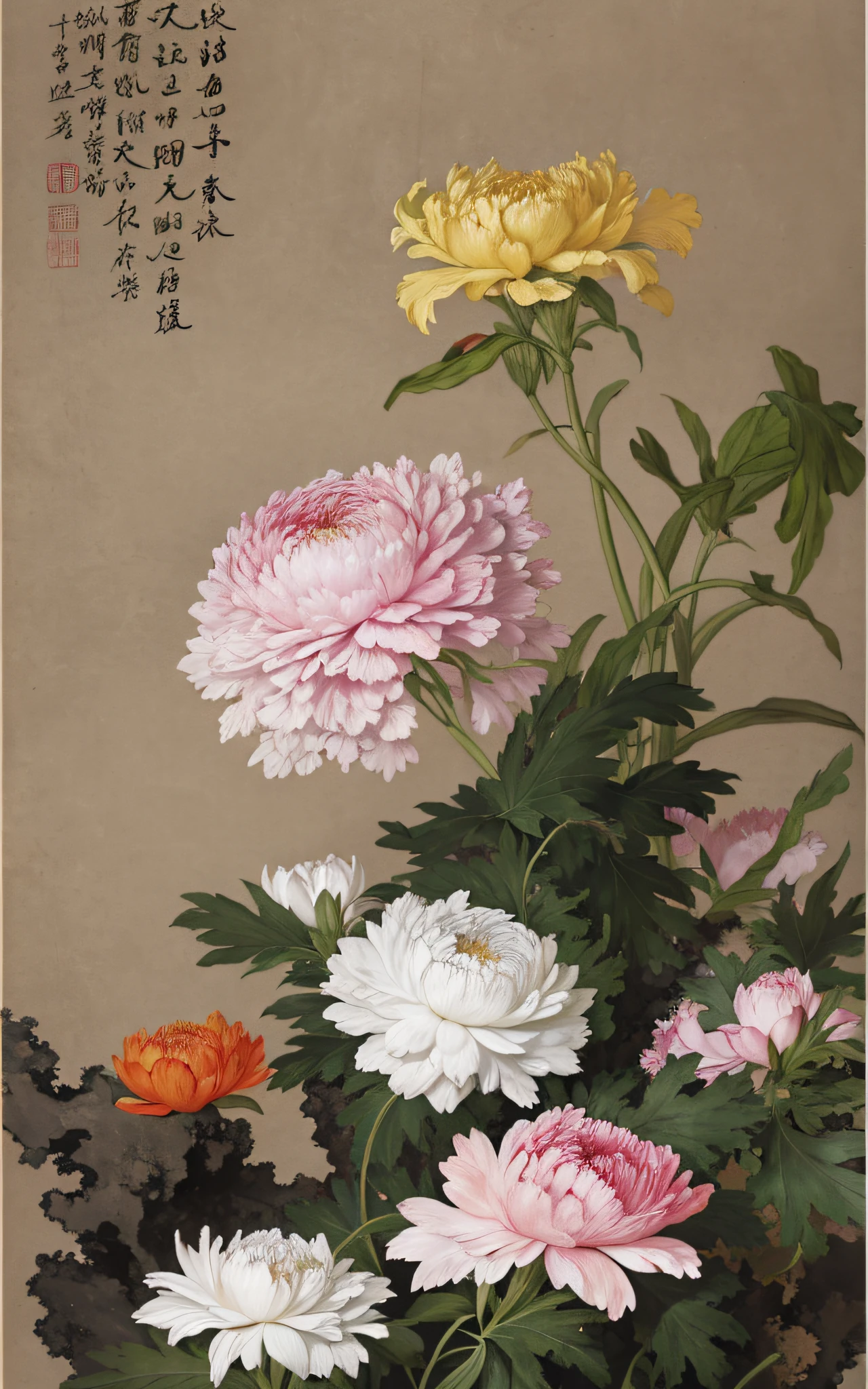 Flowers, leaves, lilies_\ (flowers\), plants, potted plants, palm trees, white flowers, branches, pink flowers, lotus flowers, bamboos, valley lilies, trees, flower background, non-humans, daisies