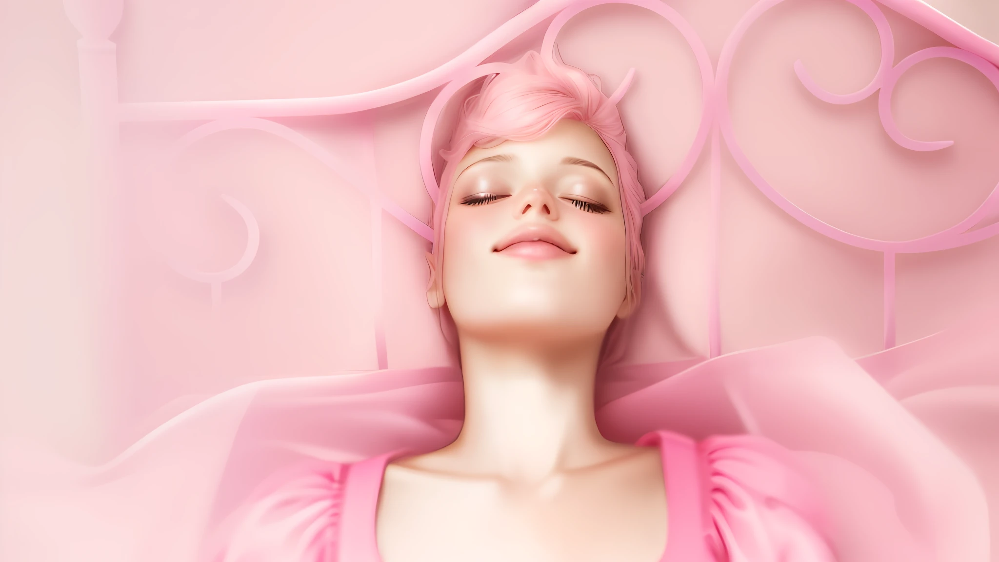 I want long pink lingerie pink Of course two people to give kisses I I in the middle