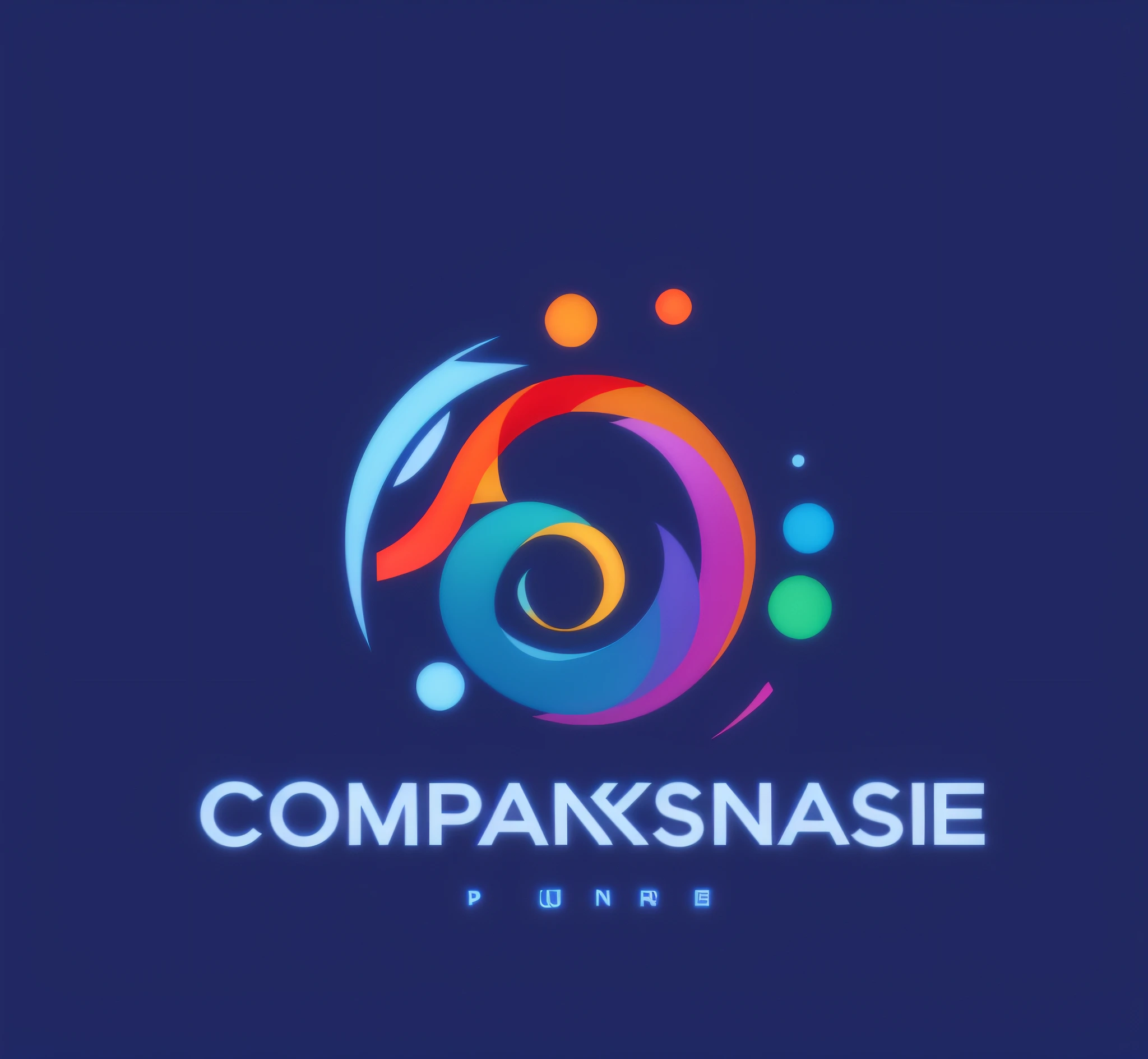 blue background with color logo and stylized image of a person, business logo, corporate logo, abstract logo, professional logo design, company logo, abstract style logo, professional logo, logo design, corporate animation style, 2d stereo shape logo, simple logo, logo vector art, round logo, logo graphic design, chameleon corporate logo