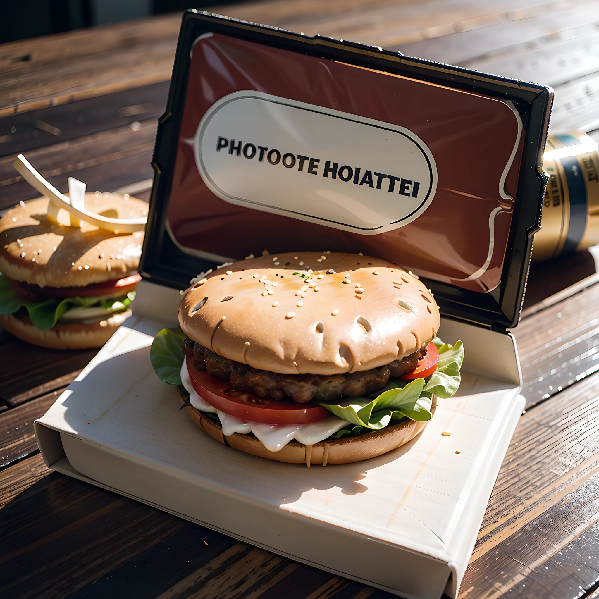 best quality, ultra high res, (photorealistic:1.4), ultra-detailed,incredibly detailed, foil package, big mac, fried meat, wet lettuce, melting cheese, juice tomato