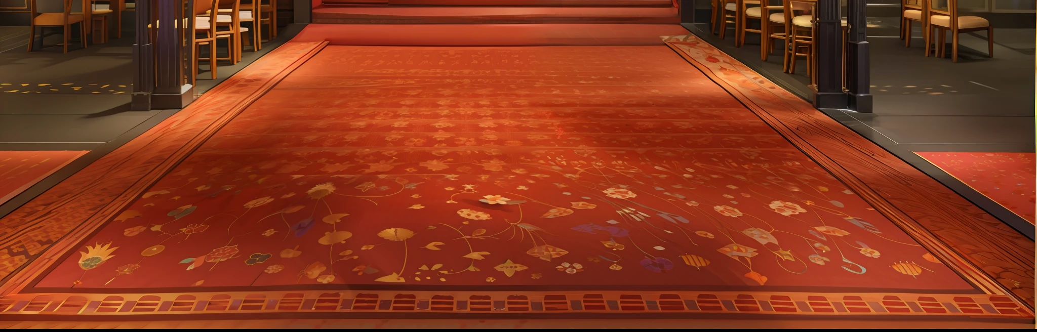 Black-purple carpet with pattern