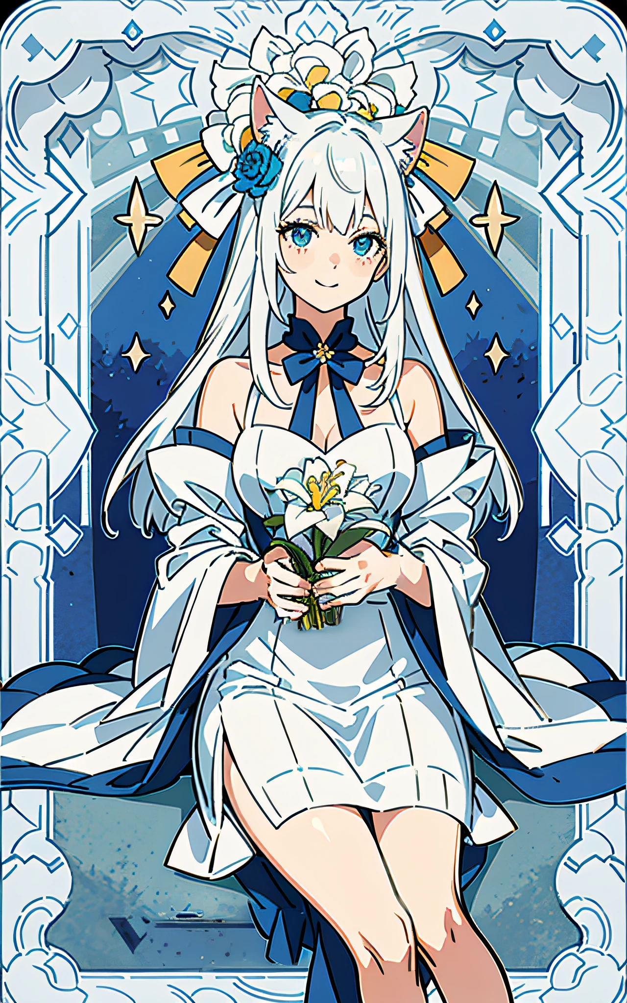 Lilies in hand,