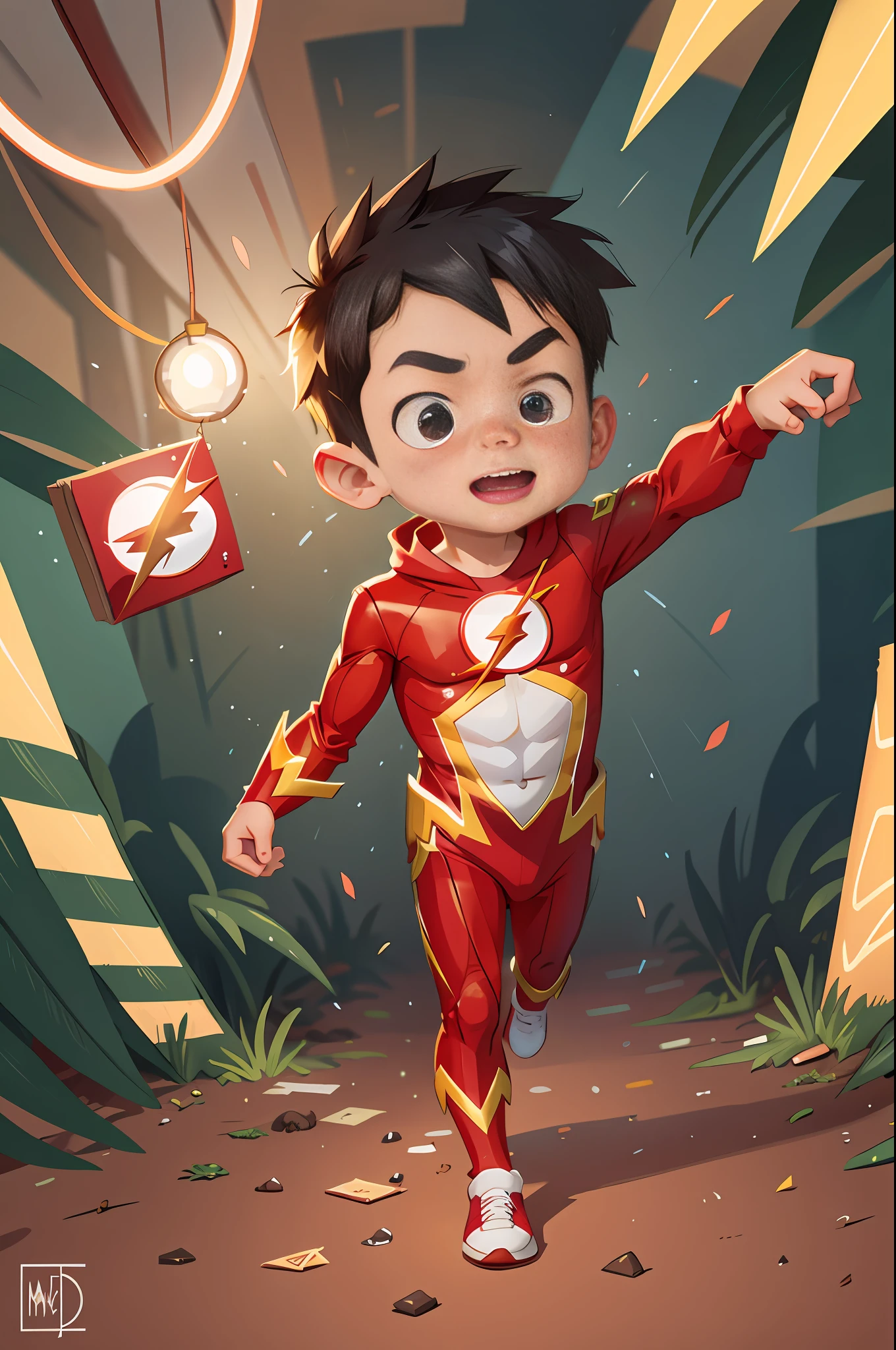 Kid dressed as the flash