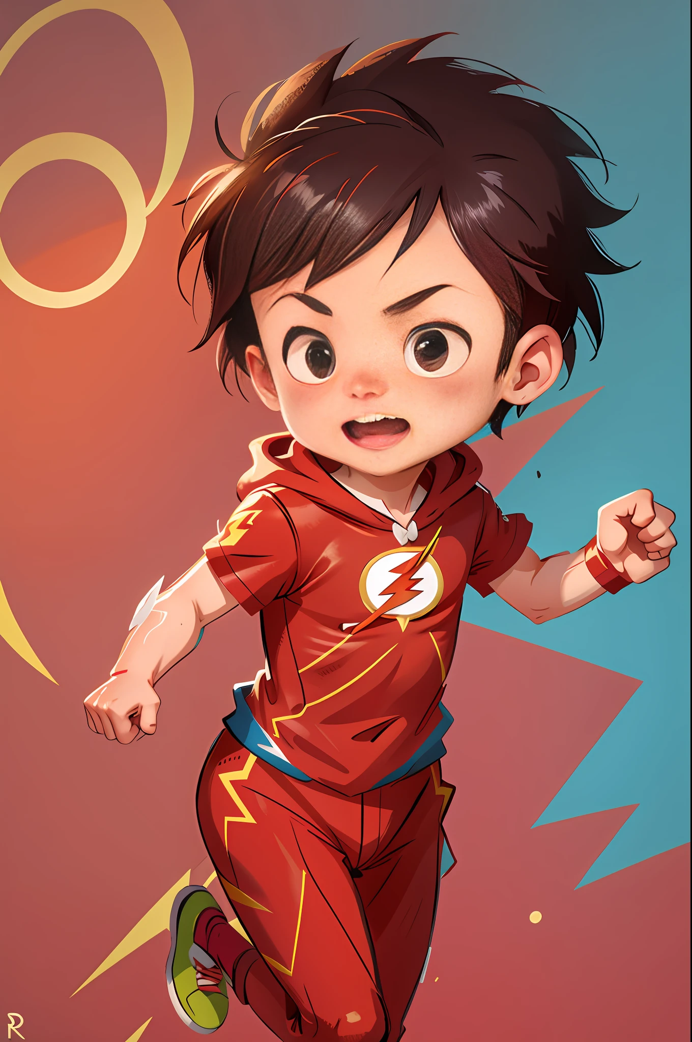 ??? dressed as the flash