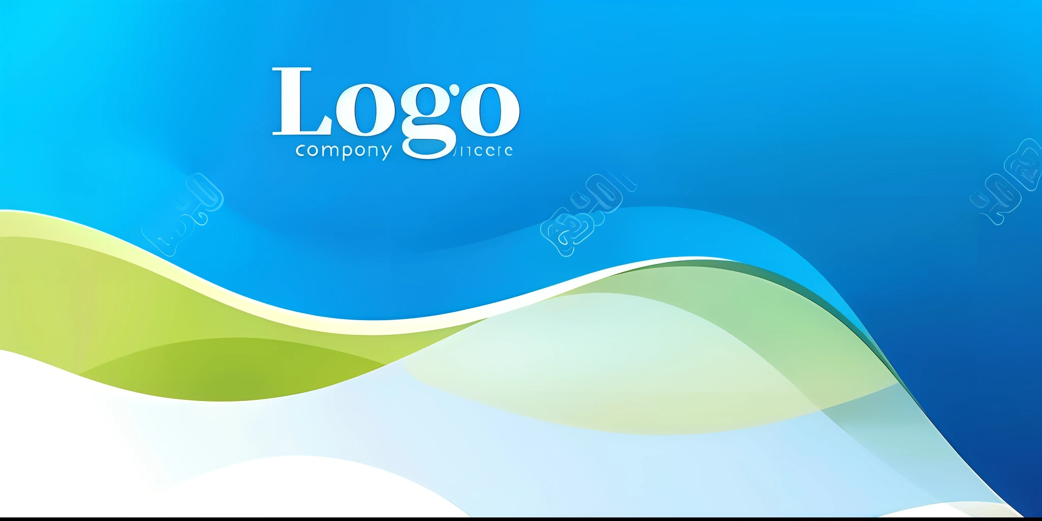 a close up of a blue and green wave background with a white logo, pure color background, cold pure color background, corporate logo, simple logo, amazing blue background theme, light-blue, simple illustration, logo graphic design, logo design, company logo, blue color theme, professional logo design, business logo, brand identity, logo vector art, abstract logo, blue background