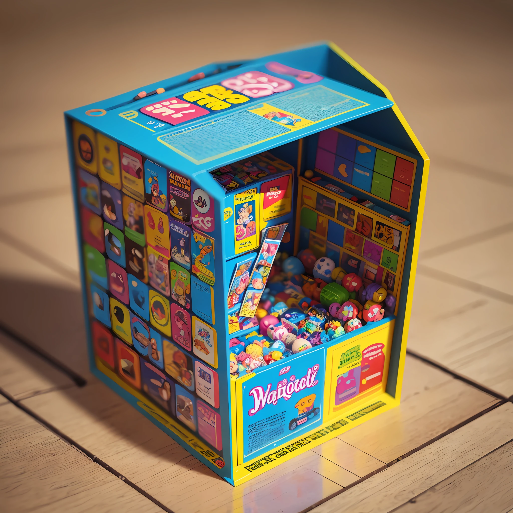 Creative poster, toy advertising, blind box, childhood, wonderful, pop art, pop, blind box toy advertising --auto --s2