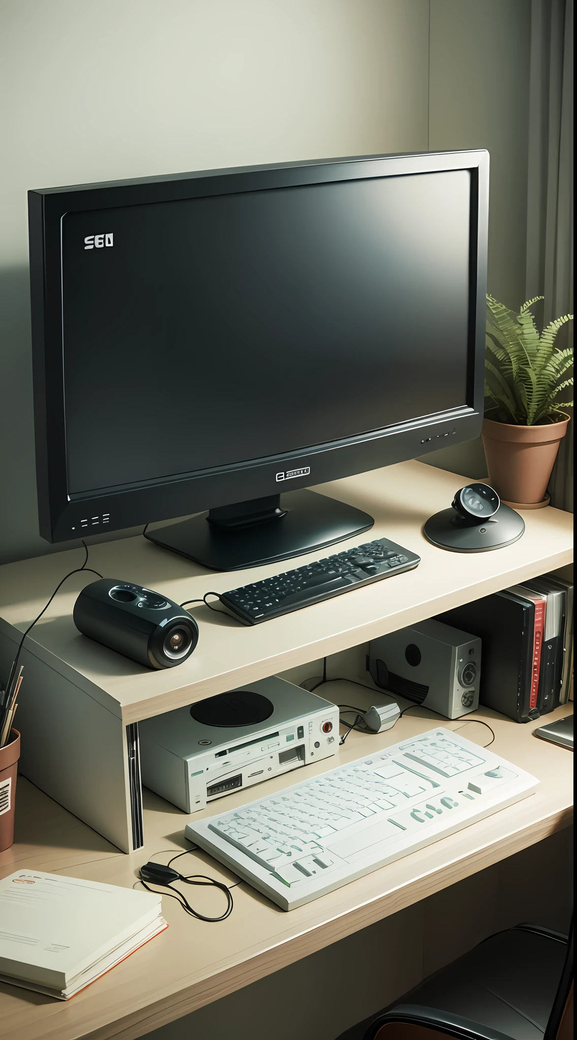 film still, tv switer, 2080s sitcom style, computers, unpainted, sophisticated, symbolic --auto --s2
