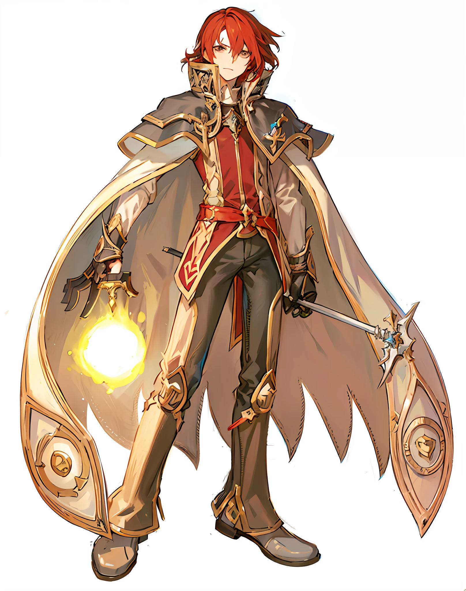 a close up of a person with a sword and a shield, jrpg character art, shadowverse style, jrpg character, casimir art, skinny male fantasy alchemist, picture of a male cleric, art style of rune factory 5, rpg character, official character art, young shadow mage male, skinny male mage, rpg character art, ( ( character concept art ) )