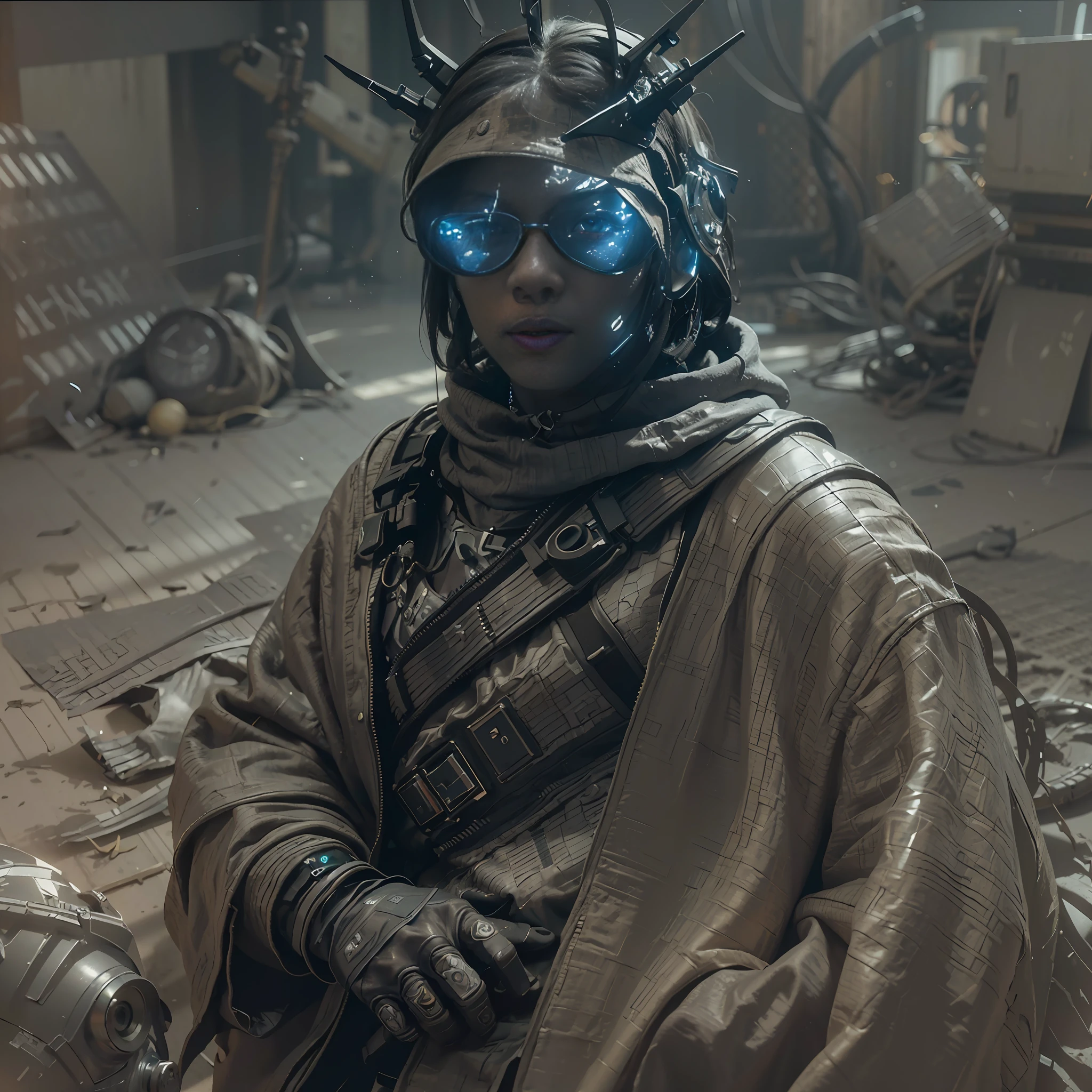 ((Best quality)), ((masterpiece)), (detailed:1.4), 3D, an image of a cyberpunk black male, HDR (High Dynamic Range),Ray Tracing,NVIDIA RTX,Super-Resolution,Unreal 5,Subsurface scattering,PBR Texturing,Post-processing,Anisotropic Filtering,Depth-of-field,Maximum clarity and sharpness,Multi-layered textures,Albedo and Specular maps,Surface shading,Accurate simulation of light-material interaction,Perfect proportions,Octane Render,Two-tone lighting,Wide aperture,Low ISO,White balance,Rule of thirds,8K RAW, anime - style man in a white and black outfit with a gun, cyborg merchant