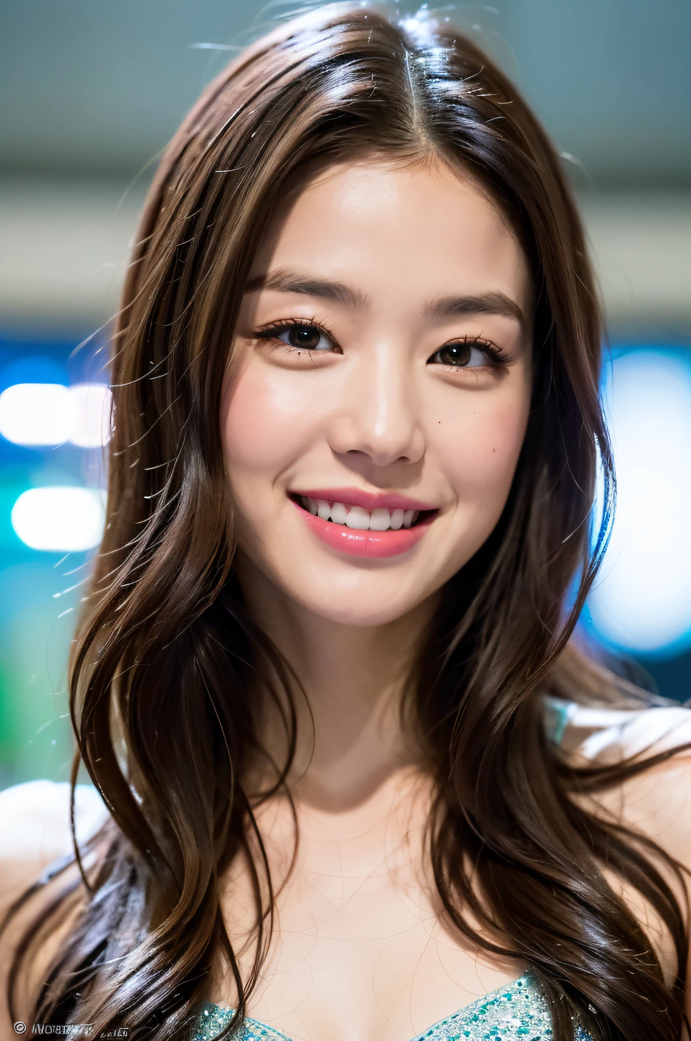 (Realistic, Photorealistic: 1.37), (8k, RAW Photo, Best Quality, Masterpiece: 1.2), Cute, Ultra Detailed, Heart-Shaped Pupil, Physically Based Rendering, Ultra High Resolution, Kodak Vision Color, Shot with Arricam LT Camera, Bokeh, Sharp Focus, Viewers See, Photorealistic, Realistic, Solo, Photorealistic, top quality, highly detailed face, highly detailed eyes and face, beautiful detailed eyes, absurdity, incredibly absurd, unforgettable smile, messy hair, floating hair,