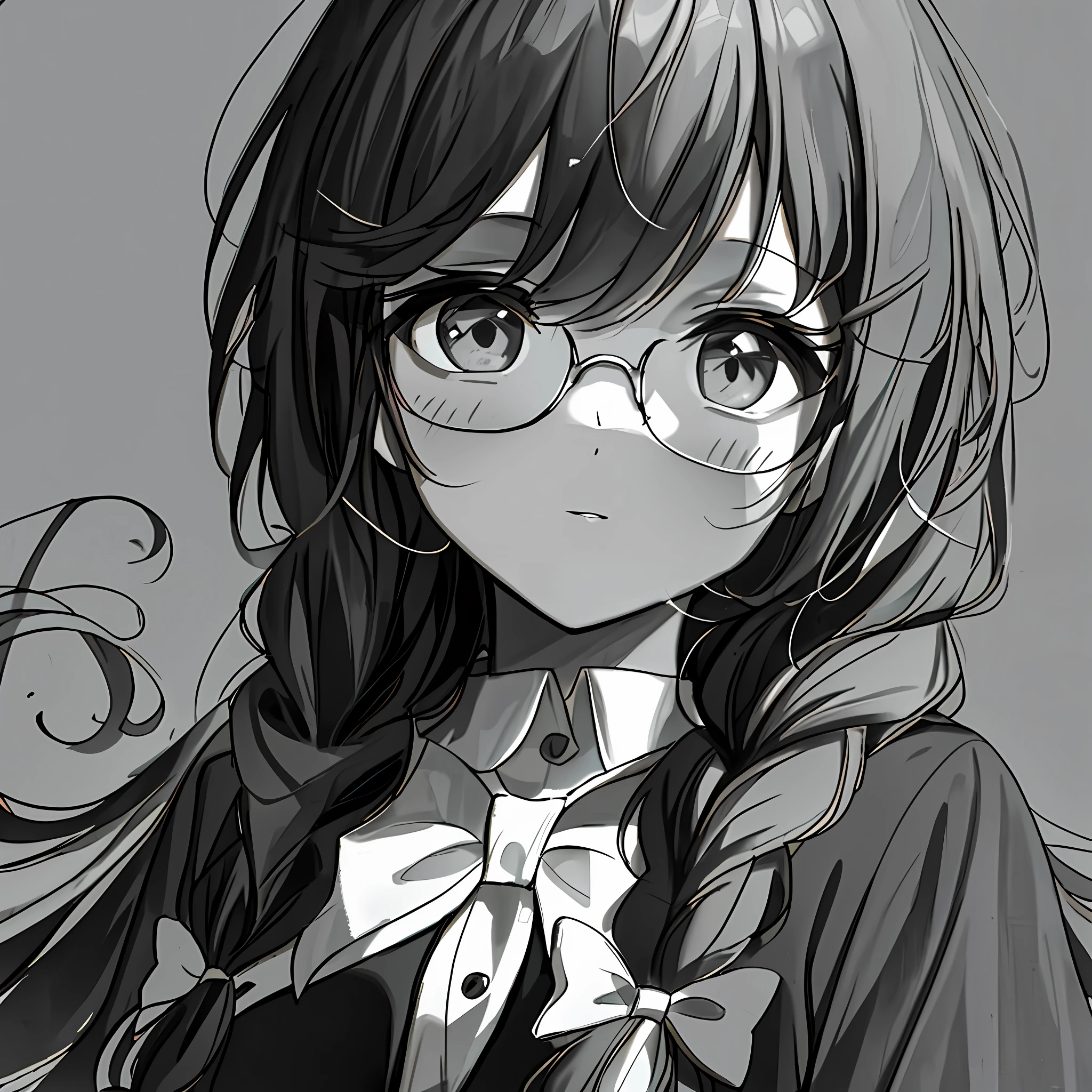 (best quality, masterpiece), black and white