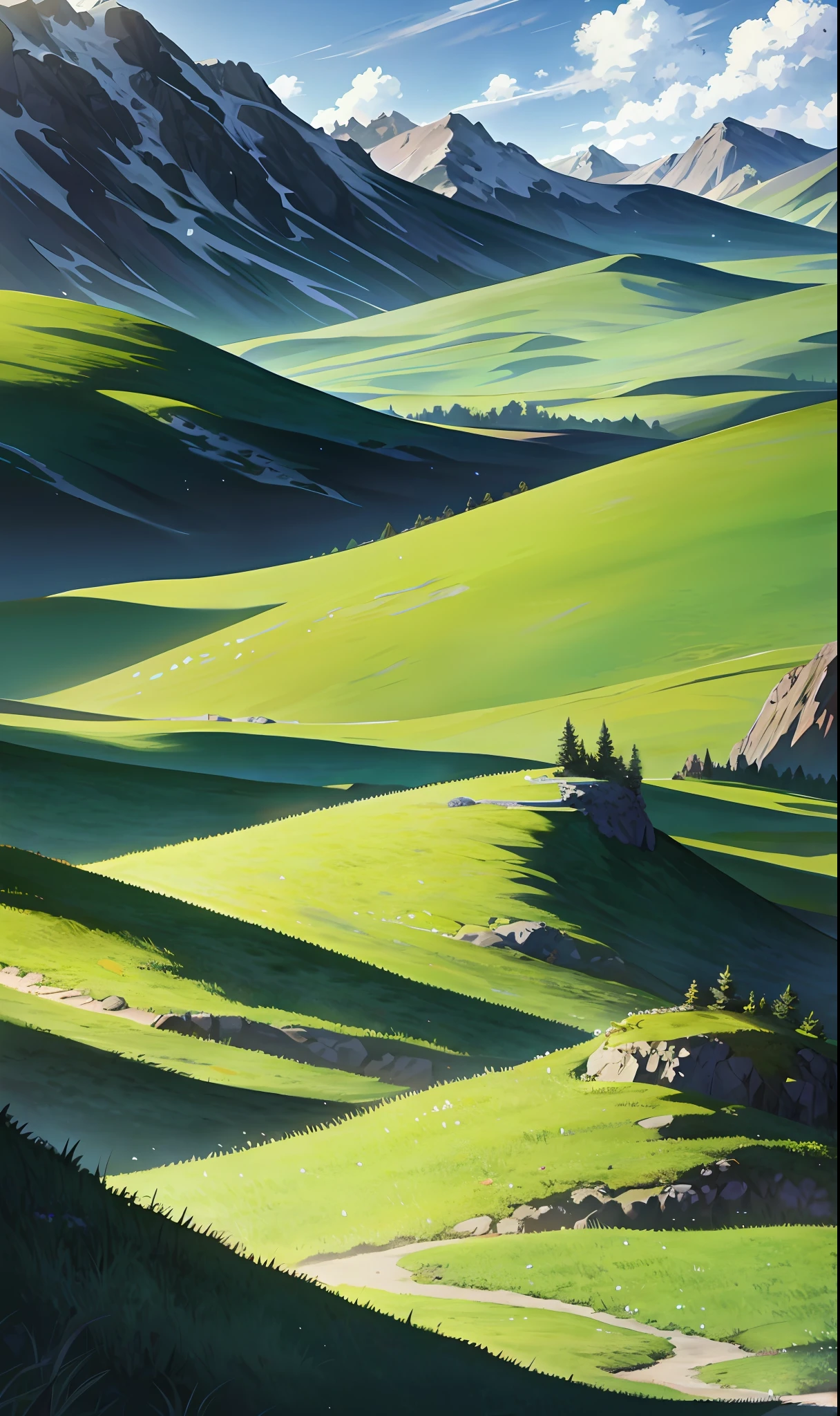 Hilly terrain, cinematic shot, masterpiece,16k