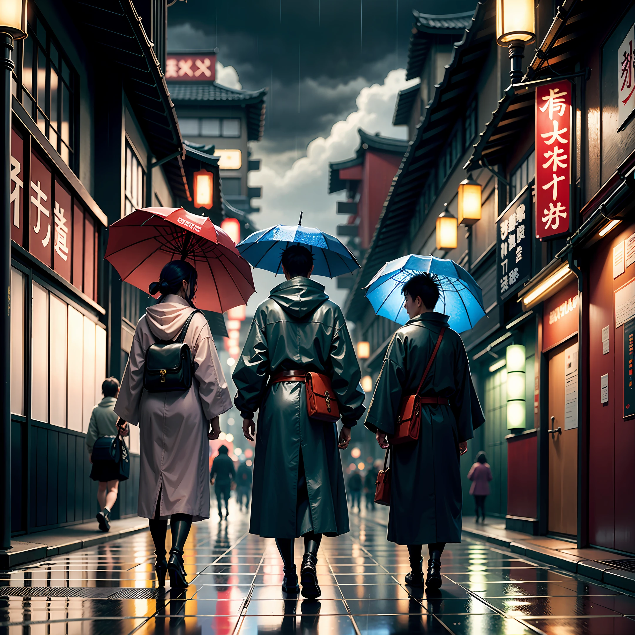 photorealistic
highly detailed
beautiful
fantasy
photorealism
realistic, Japanese Akihabara Alley, photography, hard raining, people walking wearing a umbrella