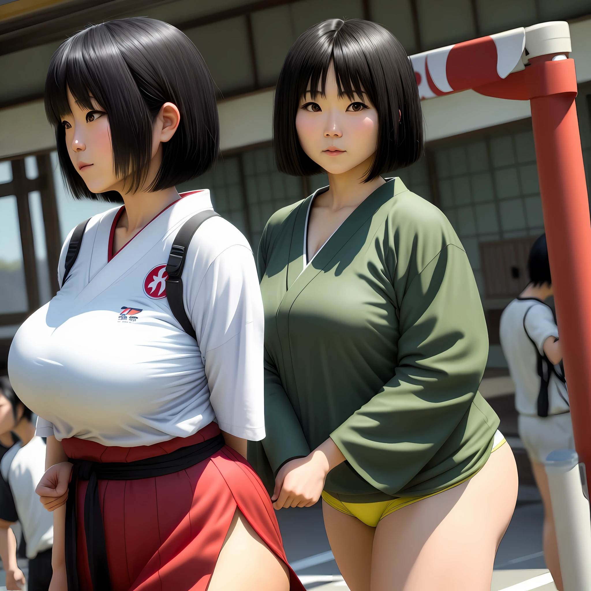 Japan Person Sports Black Hair Bob Big Tits