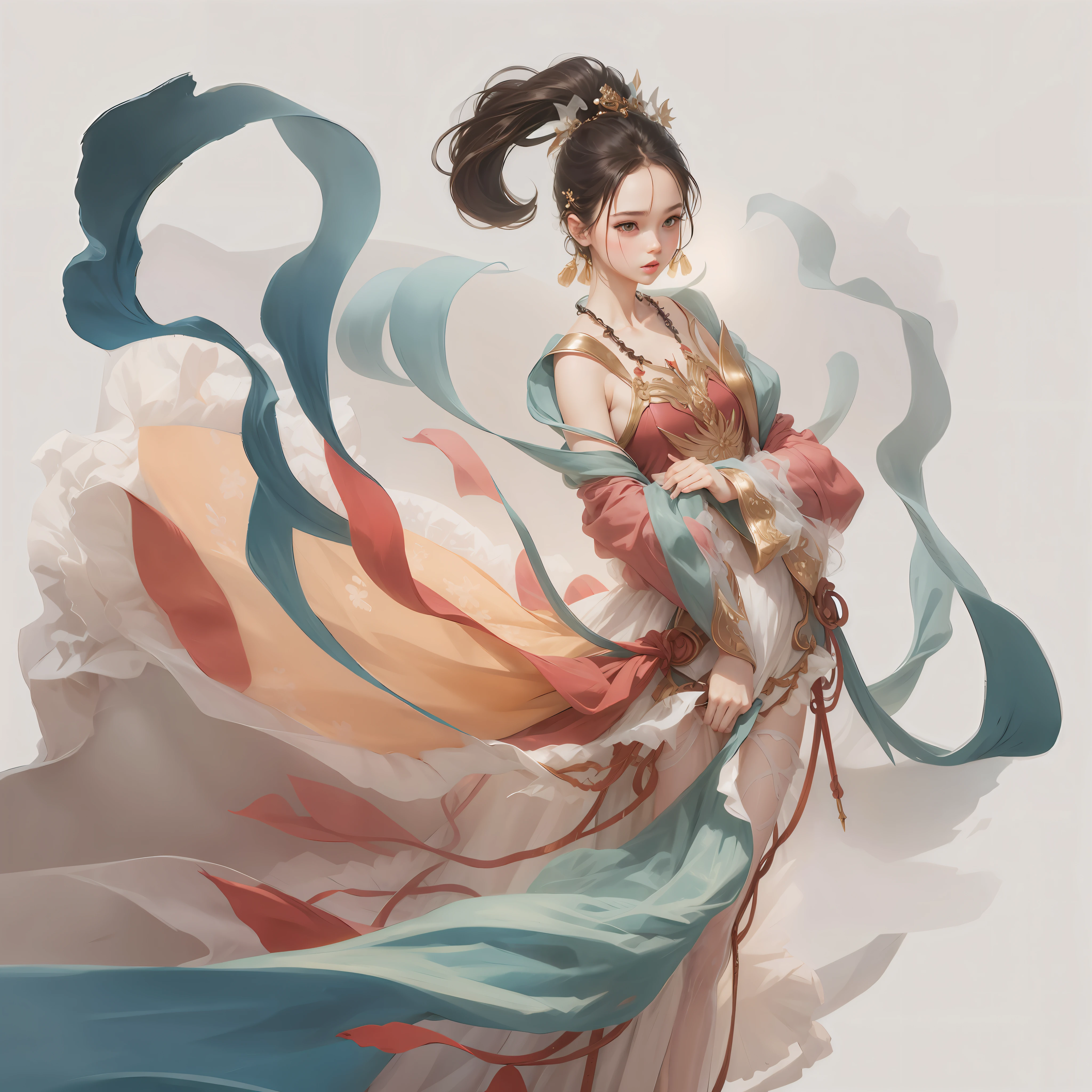 Pure white transparent tulle garment