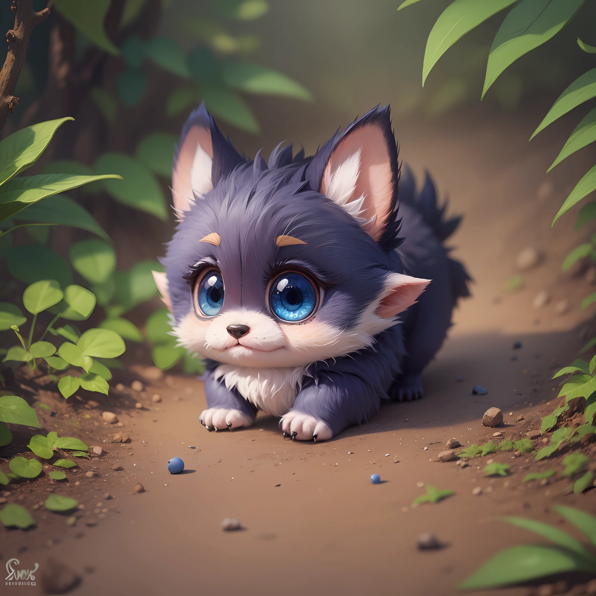 Cute little monster, cute, furry, small size, 8k animation