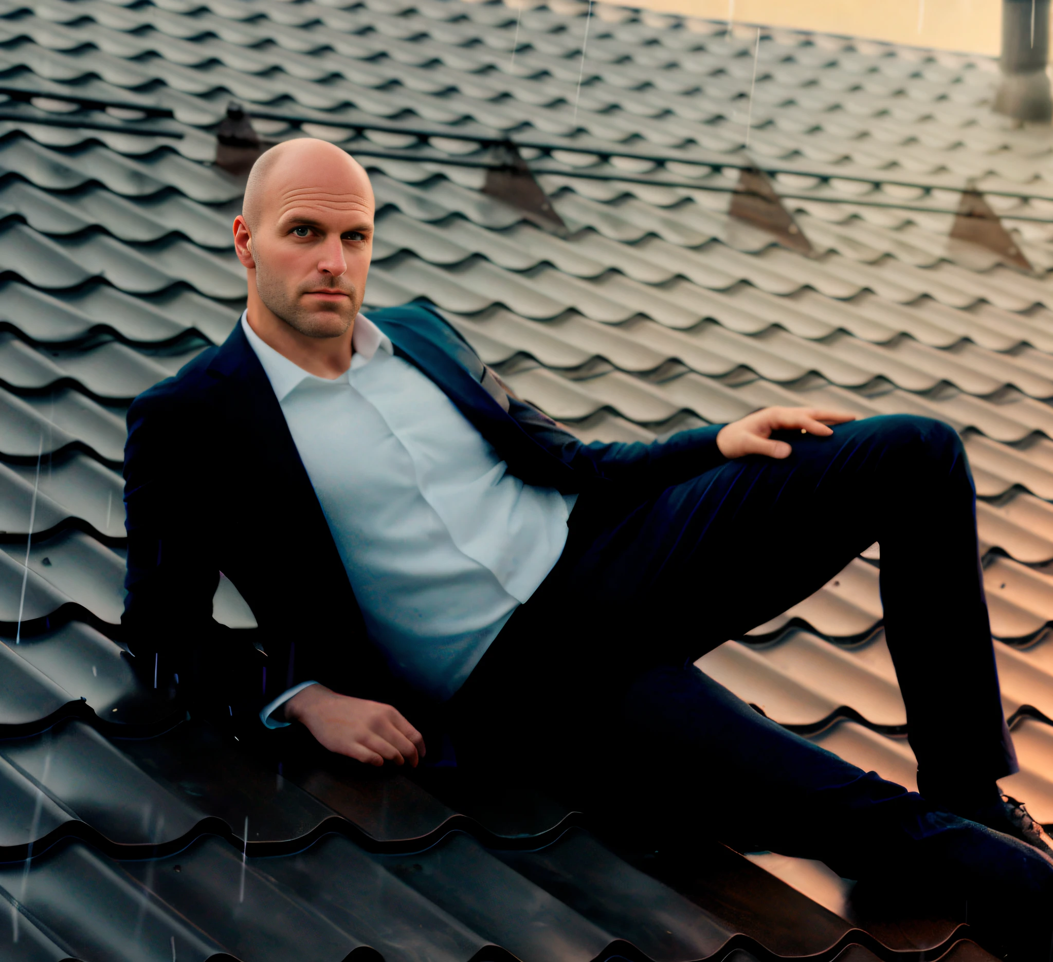 head without hair, without beard, man's face, masculine, high quality, high detail