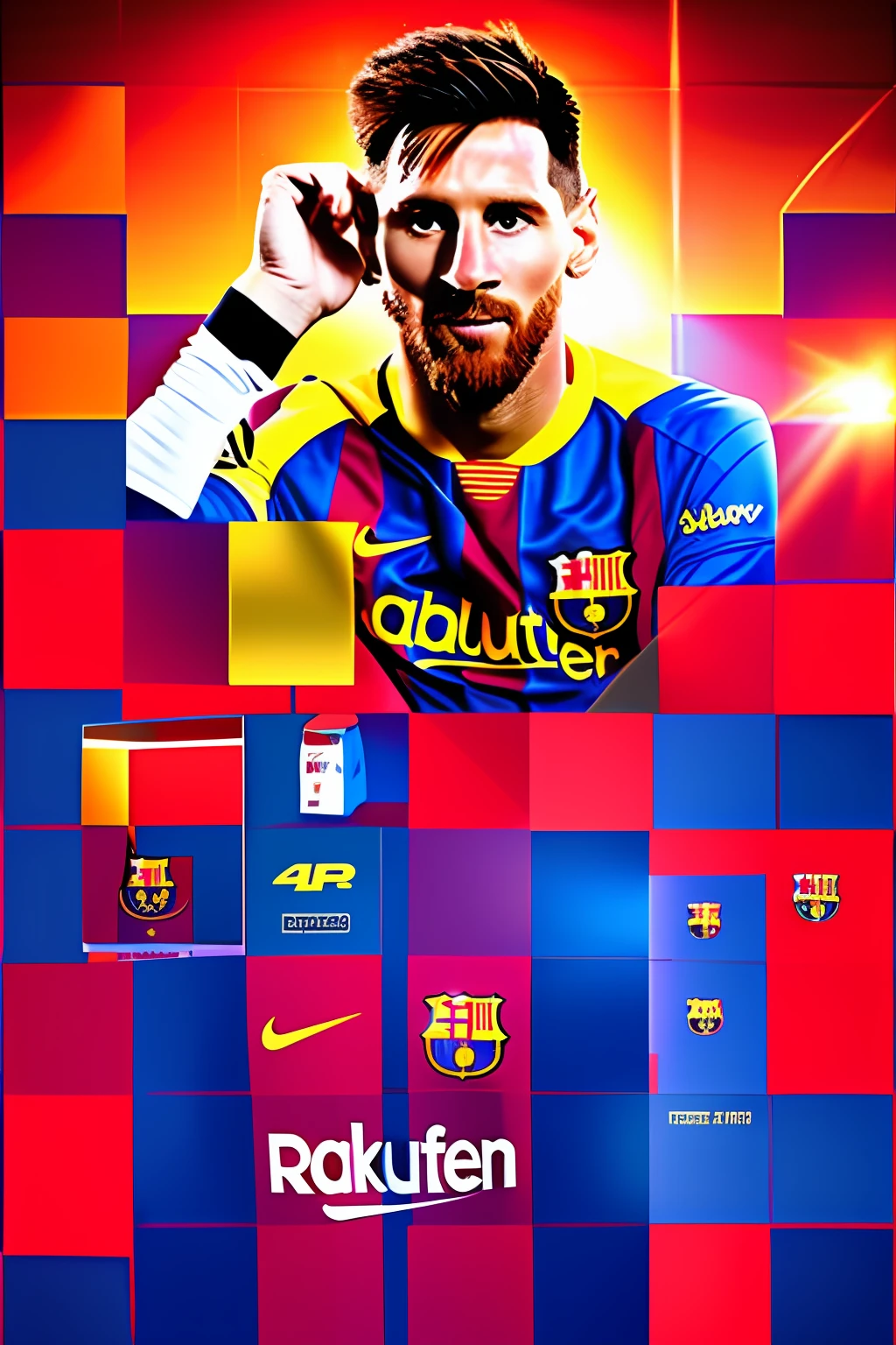 Messi 1 millionaire boy in the Barcelona team 3d or 4k