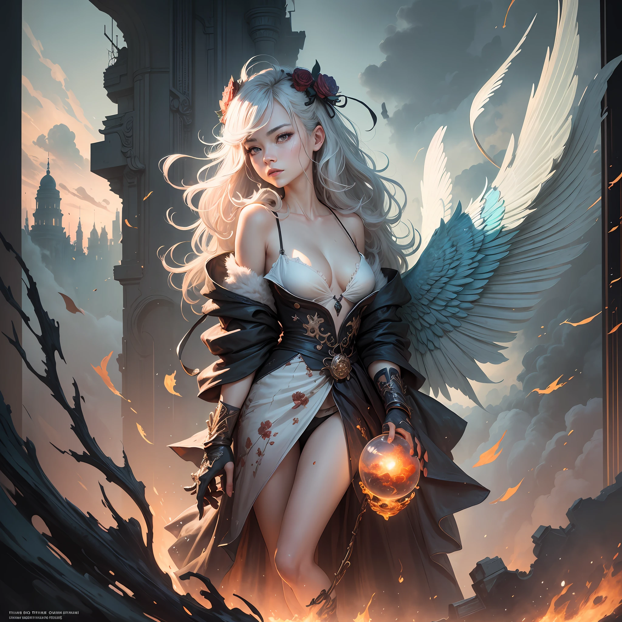 kim jung gi , Long wavy , 8k resolution photorealistic masterpiece , vector image , detailed symmetric hazel eyes with circular iris , by Brian Froud ,
splashes of roses , freedom , anime , watercolor painting , League of Legends atmosphere art style , posing like a professional model ,
dark lightning , of wet bone structure , 3D vector art , rear facing viewer , Terminator , very cute ,
Ice and fire particles , paint dripping by tim okamura , Emma Stone , hyperdetailed , intricate artwork masterpiece , low clouds ,
50mm , without clothes , cunning , noir , ruins of an ancient city on the back of a huge flying stingray that flies in the clouds , rear facing viewer ,
fractal drops , award winning , Necromancer , Big white flowers , Born Again , Sasha Yakovleva , --auto --s2