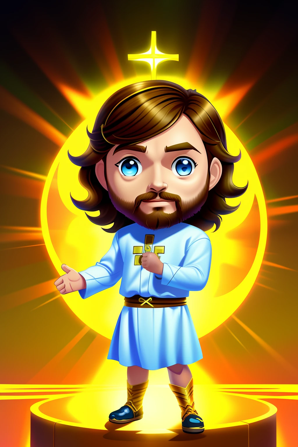 Jesus chibi cartoon