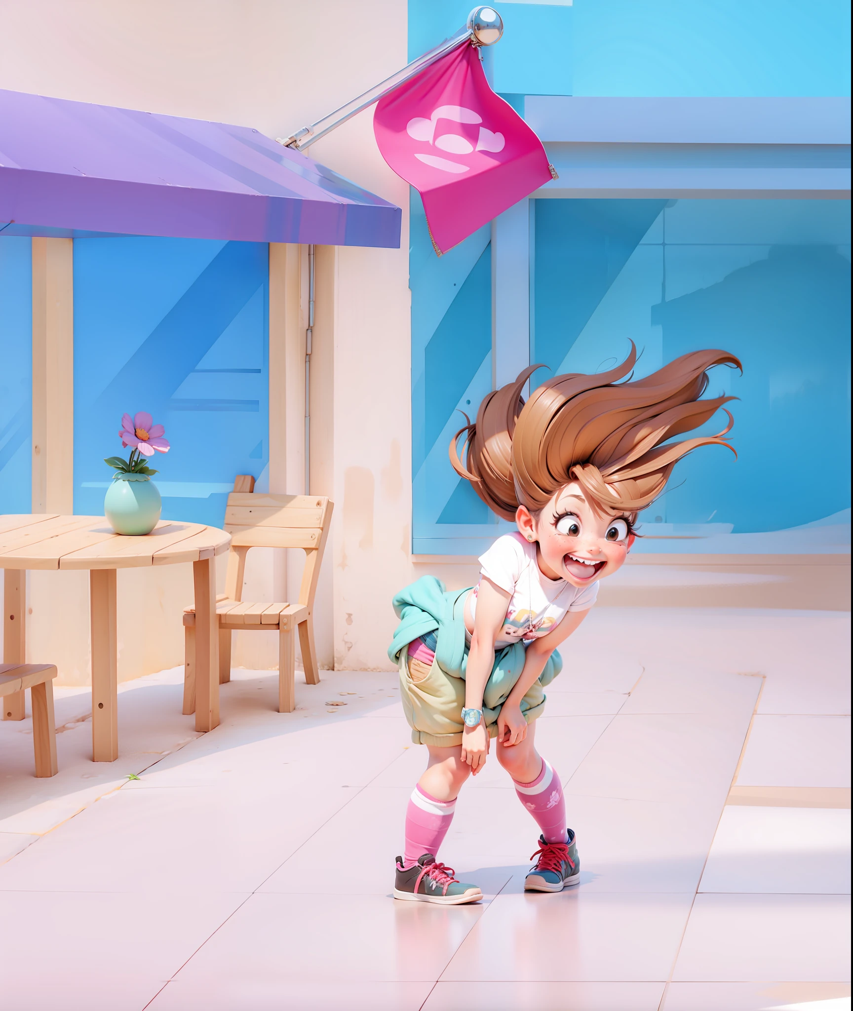 girl, Disney pixar style
