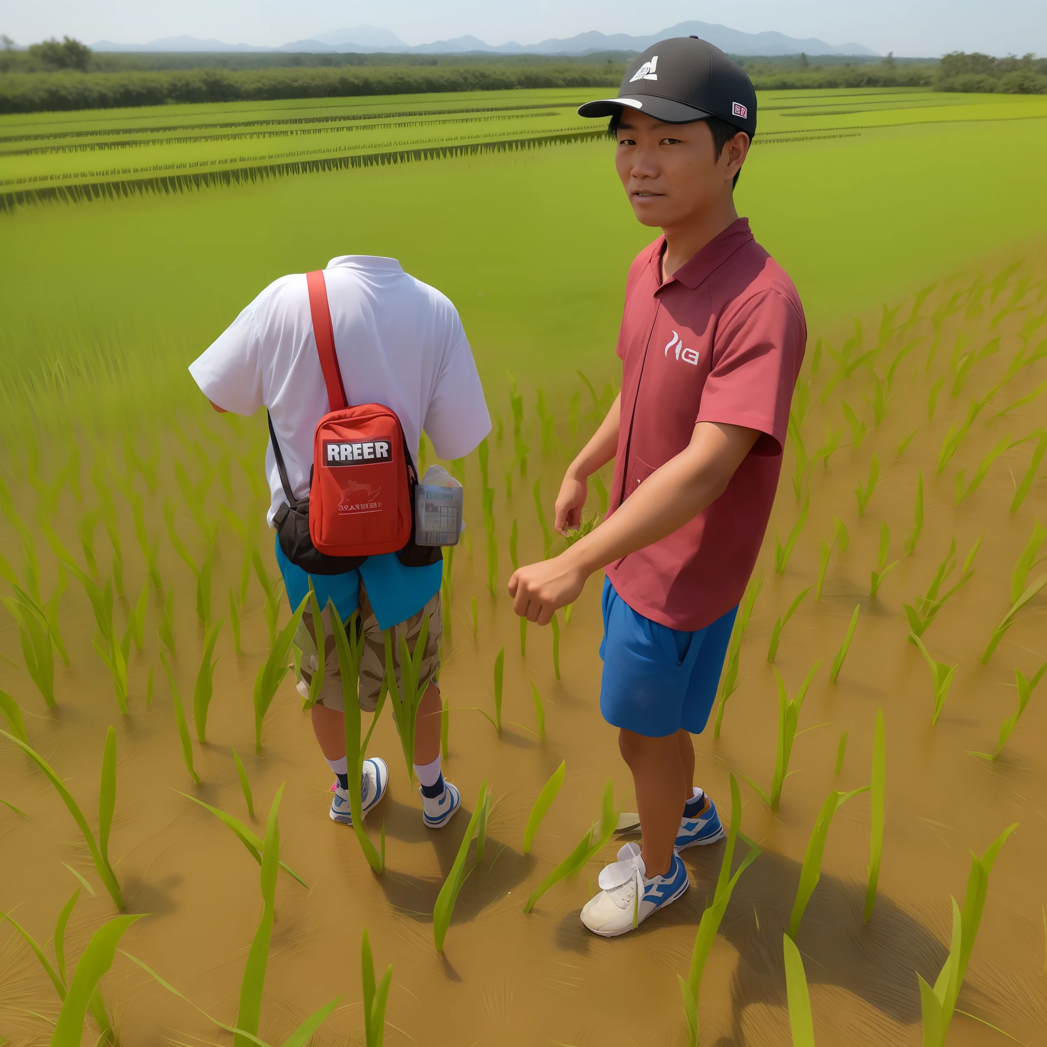 A scalper, in a rice field, was made into beef jerky