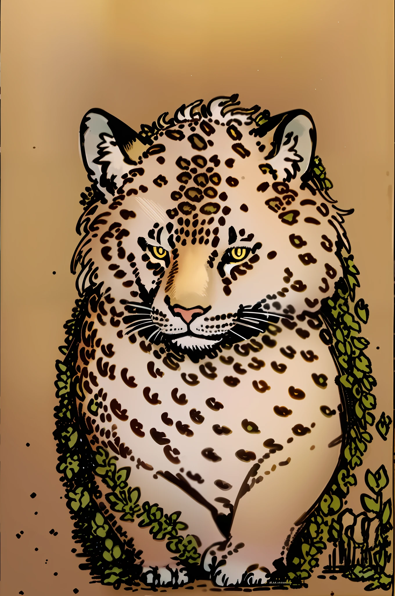 masterpiece, best quality, high quality, High definition, High quality texture, High quality shadow, A leopard, fur, leopard face, animal, high detailed art, majestic, stylized,