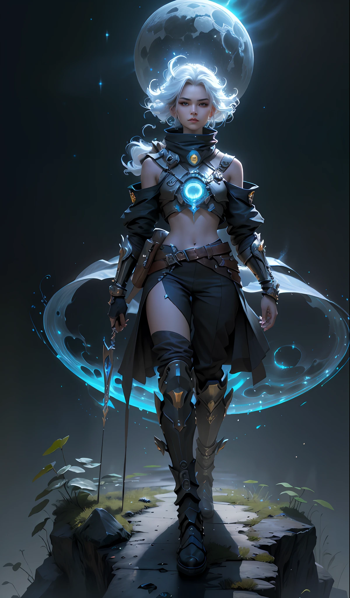 Face, arafed woman with a sword and armor standing on a rock, by Yang J, amazing 8k character concept art, cgsociety concept art, chengwei pan on artstation, dark fantasy character design, cgsociety and fenghua zhong, trendin on artstation, fantasy art behance, by Zhou Chen, feng zhu concept art, stunning character art