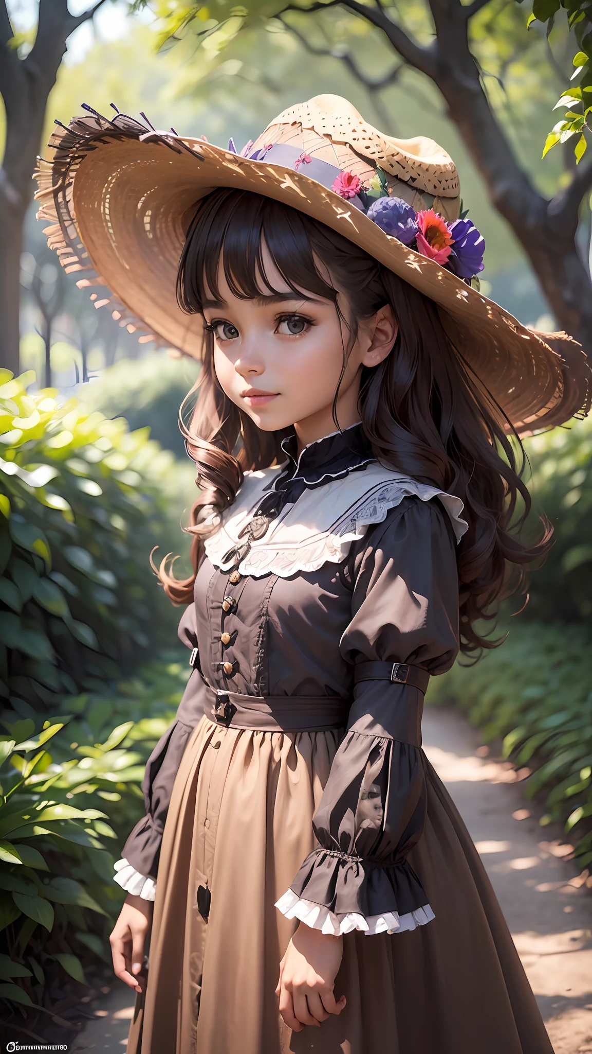 3D a little girl is balançando na arvore: 1.23, (((solo))), telegram sticker, no parque, creating a soft, long dress female, (((retrato realismo))), girl afro- futurista brown hair, (((close-up  afeições faciais detalhadas: 1.15))), (((sombreamento cinematográfico))), freedom, profile image, standing confidently, she is the center of the garden, smiling face, listing image, 8k, dreams --auto --s2