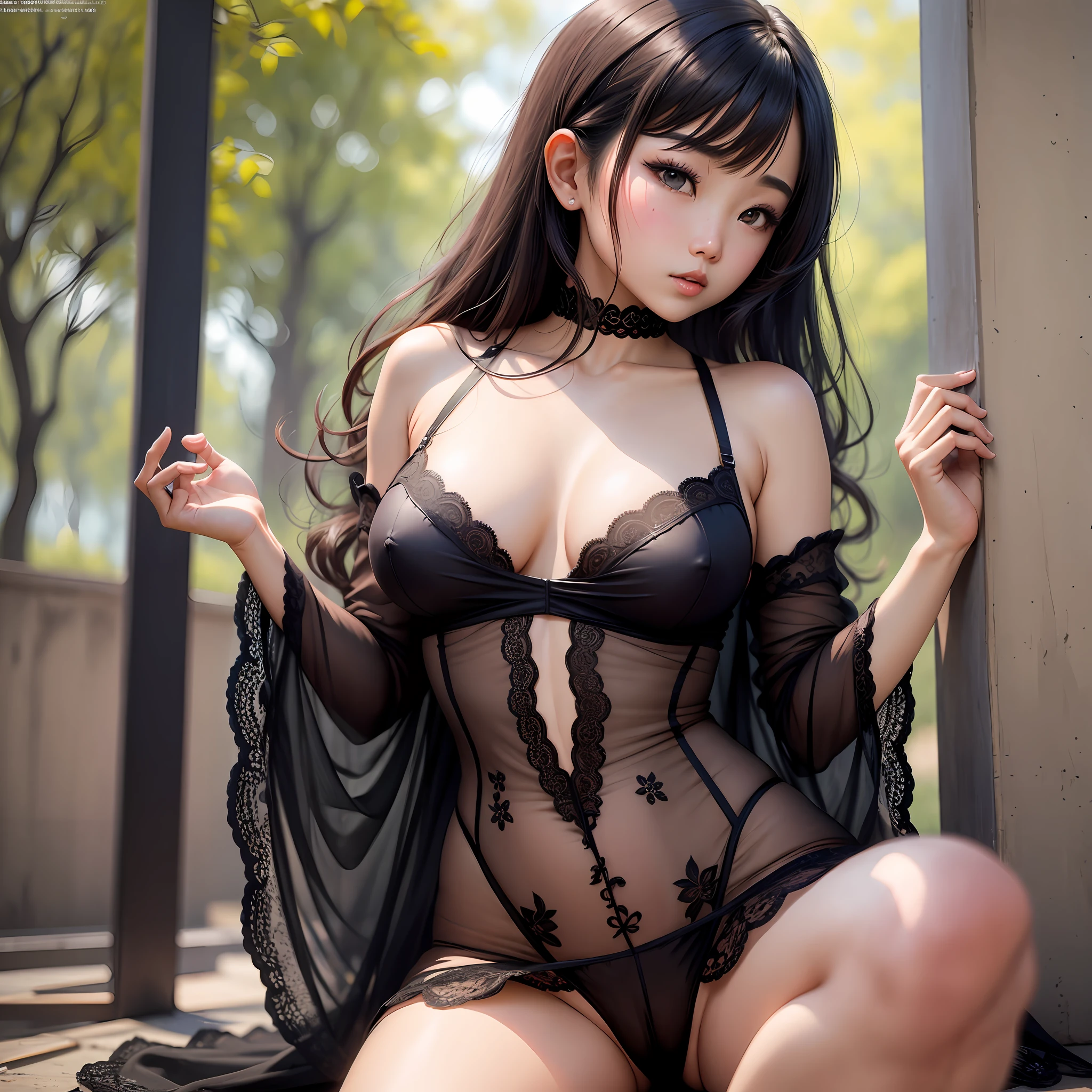Asian girl, lace, exposed, high list reverse shoot --auto --s2