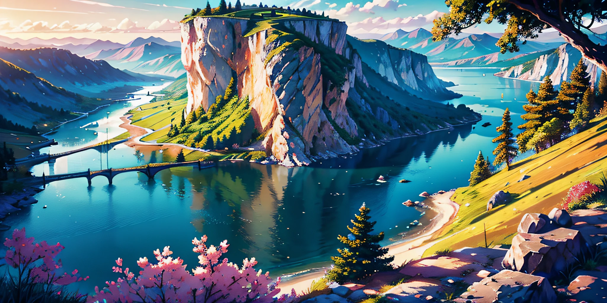 Rivers, sparkling, breathtaking landscapes, visually stunning, breathtaking scenery