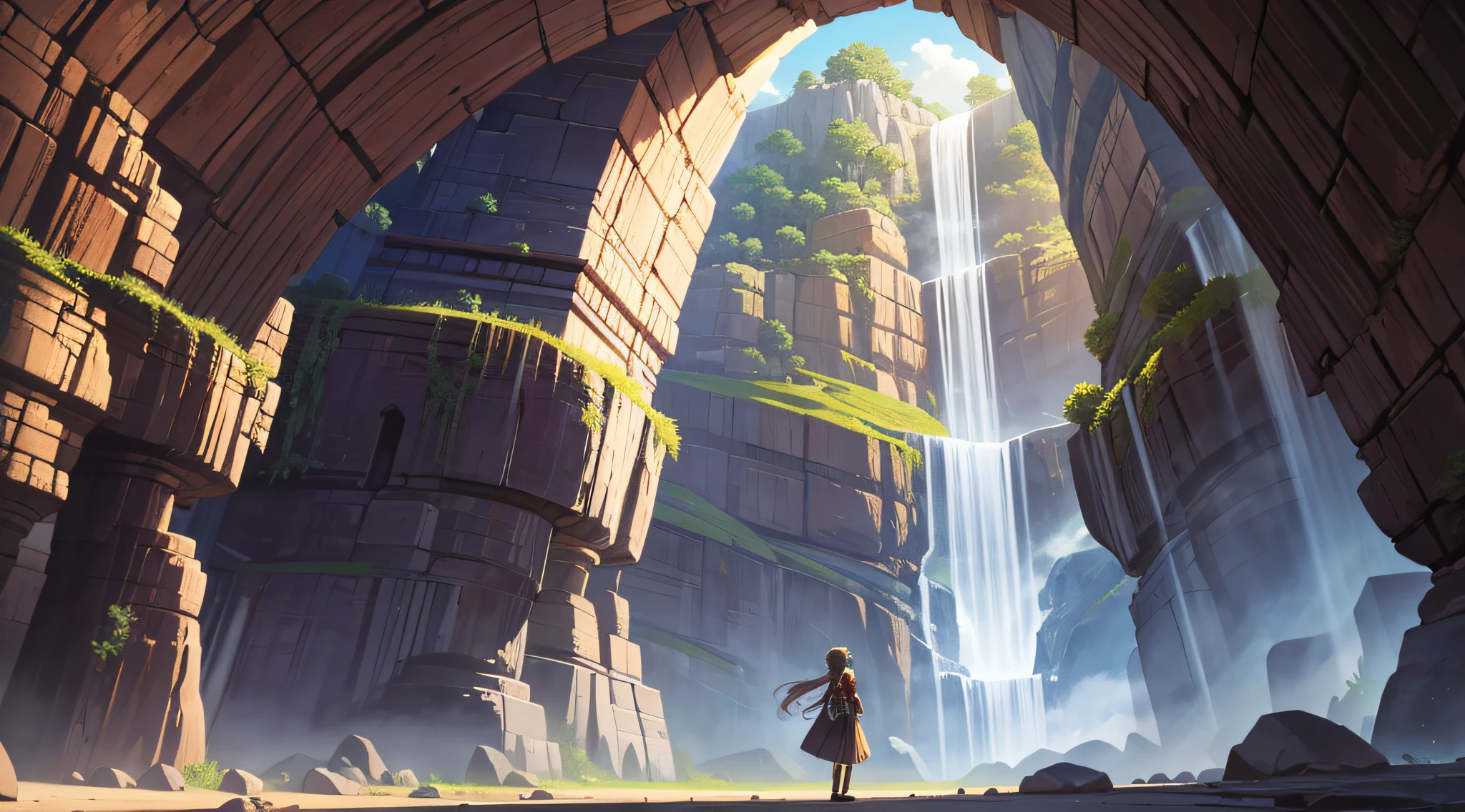 cave , masterpieces, HD, high quality, best quality, highres, high quality, high details, masterpiece, anime style, anime
