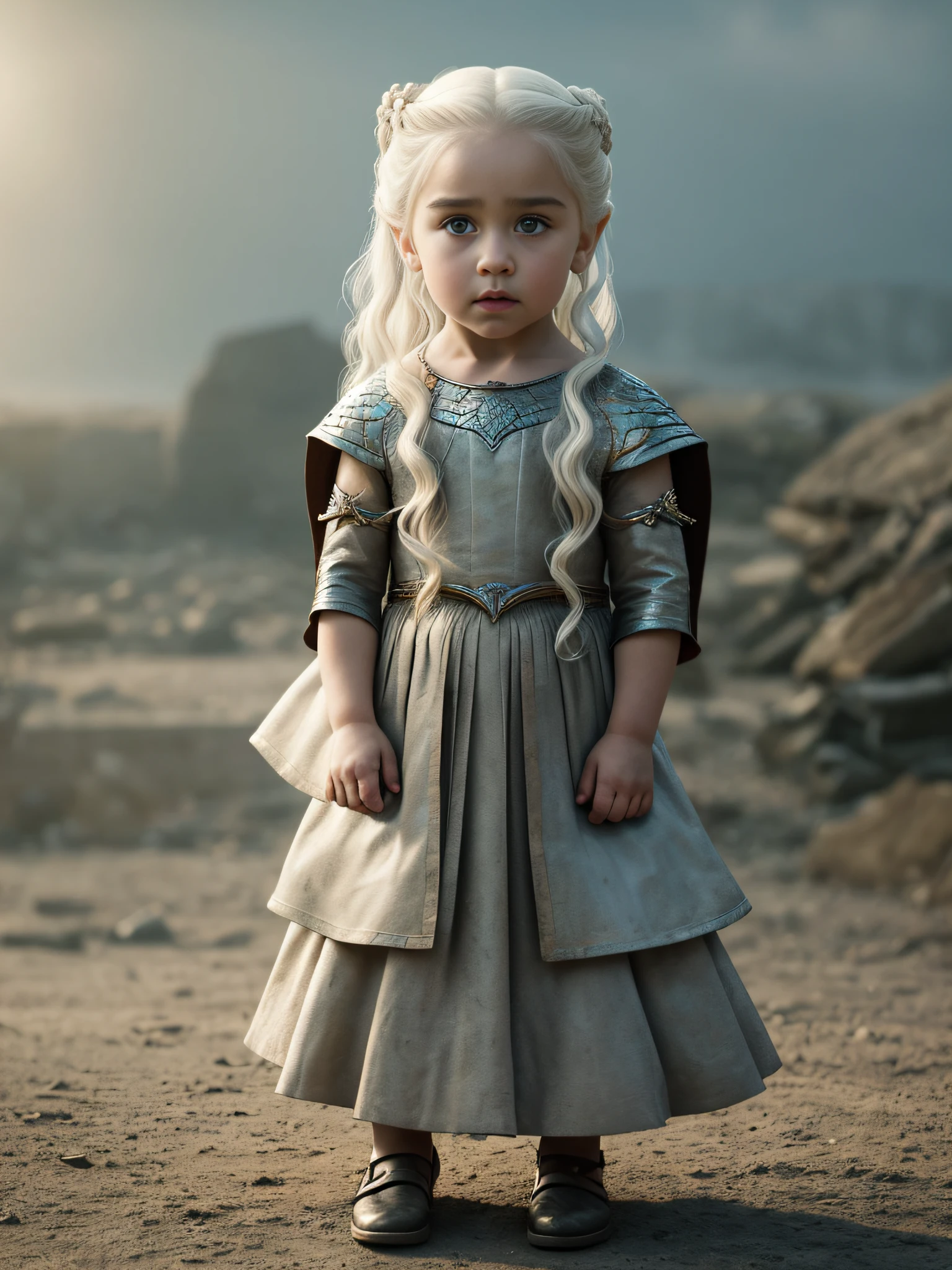 raw fullbody, cute and beautiful ((5 ********)) childhood photo of [1girl, daenerys targaryen, Emilia Clarke], ((1girl, 5 ********)))), medieval clothing,((half body shot)), realistic proportions, realistic pupils, ((3 member family portrait)) limited palette, highres, cinematic lighting, 8k resolution, front lit, sunrise, RAW photo, Nikon 85mm, Award Winning, Glamour Photograph, extremely detailed, beautiful Ukrainian, mind-bending, Noth-Yidik, raw fullbody photo of Daenerys Targaryen at age 5 ********, highly detailed, artstation, smooth, sharp focus, 8K,, trending on instagram, trending on tumblr, hdr 4k, 8k