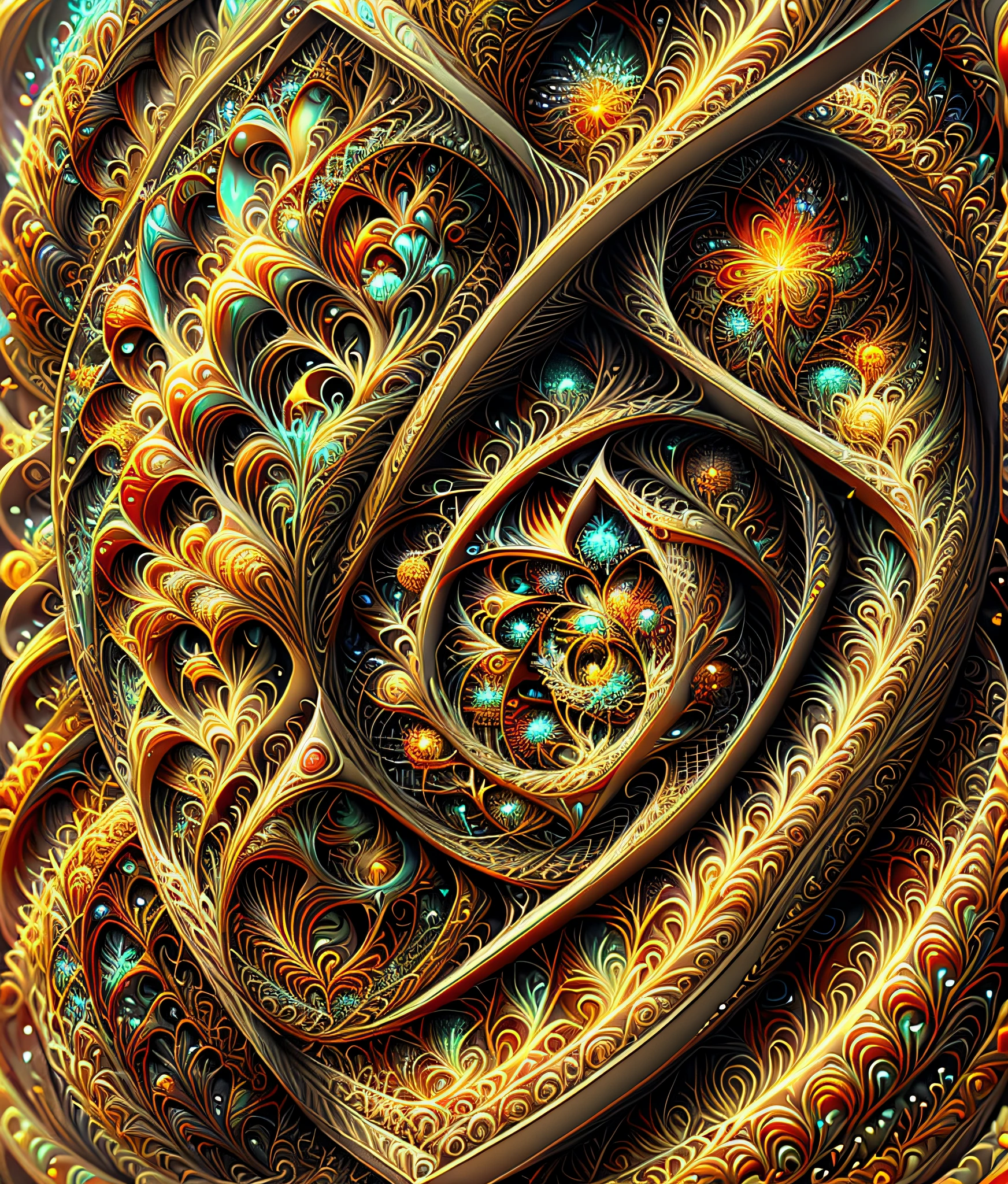 A fractal abstract in the style of t3xtn