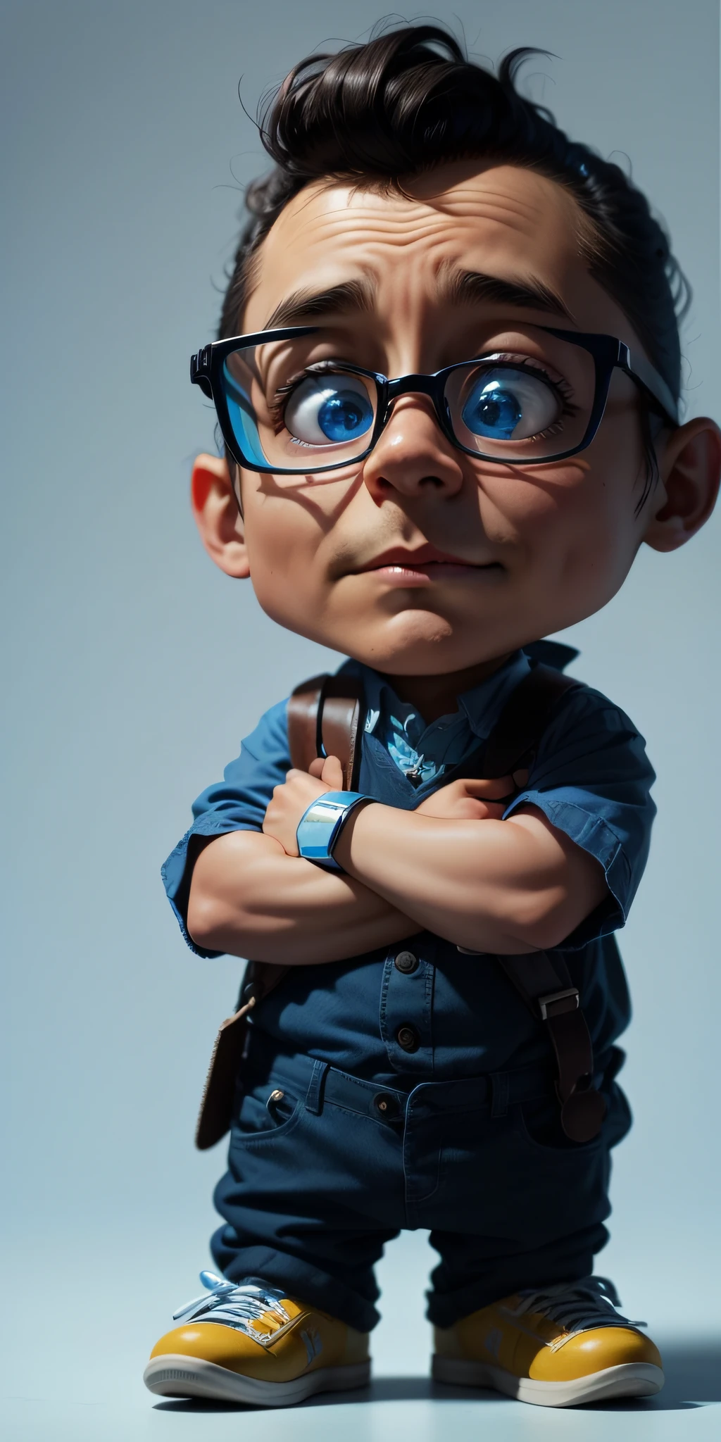 holding a notebook, blue-cover book