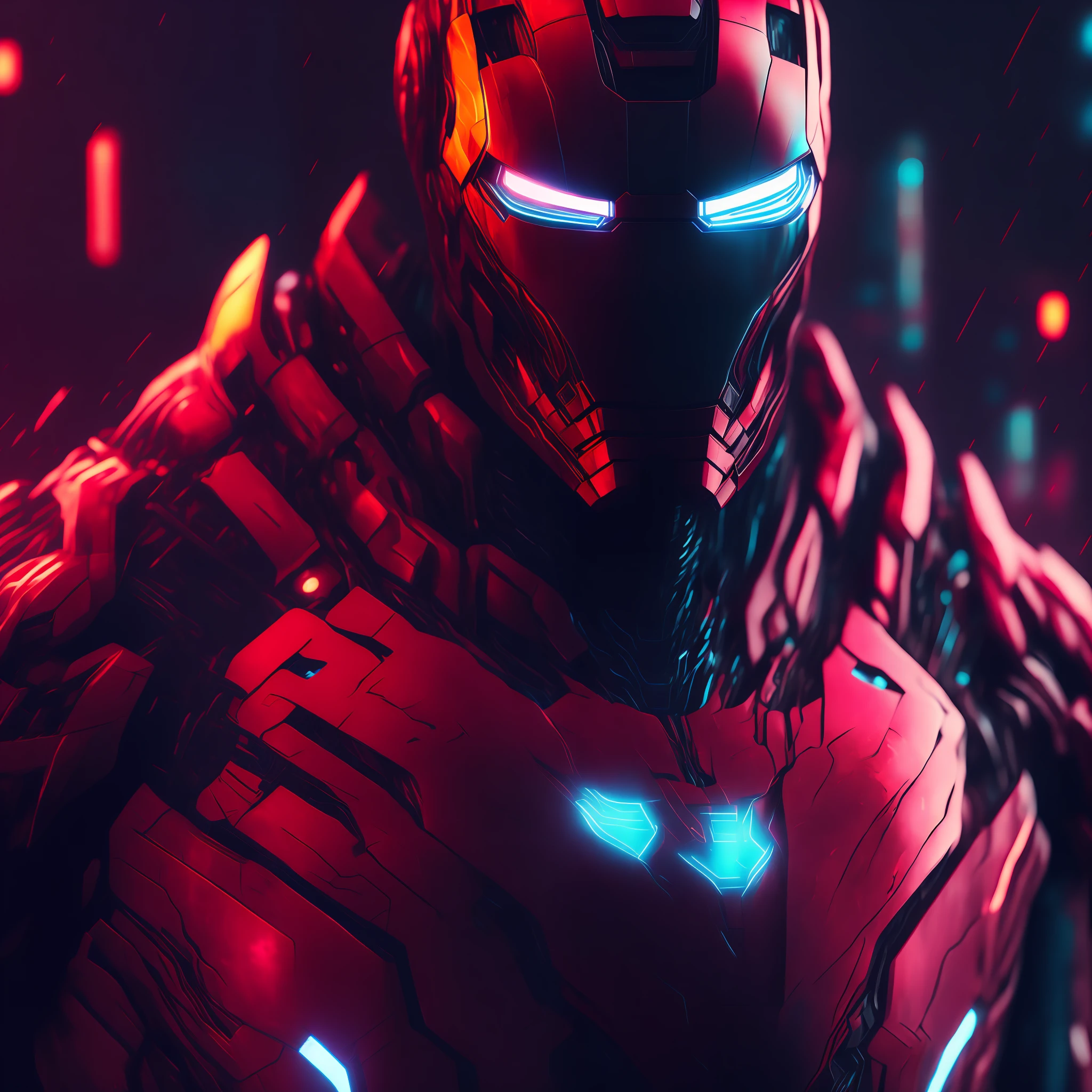 Iron Man, Cyberpunk, 8k.