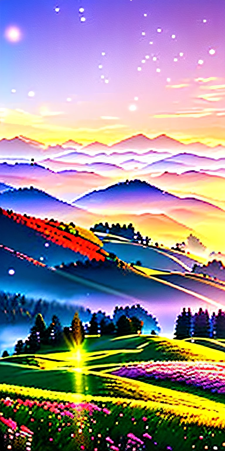 masterpiece, best quality, high quality, extremely detailed CG unity 8k wallpaper a beautiful landscapes oil paiting, award winning photography, Bokeh, Depth of Field, HDR, bloom, Chromatic Aberration ,Photorealistic,extremely detailed, trending on artstation, trending on CGsociety, Intricate, High Detail, dramatic, art by midjourney AND masterpiece, best quality, high quality, extremely detailed CG unity 8k wallpaper A lush summer landscape, with rolling green hills that stretch towards the horizon, dotted with wildflowers in shades of pink, yellow, and purple, volumetric lighting AND masterpiece, best quality, high quality, extremely detailed CG unity 8k wallpaper A serene autumn landscape, surrounded by trees in hues of golden yellow, fiery red, and burnt orange. The crisp air carries the sweet fragrance of fallen leaves and wood smoke. The ground is covered with a blanket of warm-colored leaves that rustle underfoot. In the distance, a misty mountain range rises up, volumetric lighting AND masterpiece, best quality, high quality, extremely detailed CG unity 8k wallpaper A breathtaking winter landscape, blanketed in a mantle of snow, creating a world of glittering whites and cool blues. Tall evergreens stand tall and proud, their branches weighed down by heavy snow, volumetric lighting AND masterpiece, best quality, high quality, extremely detailed CG unity 8k wallpaper A vibrant spring landscape, bursting with new life and color. Rolling hills are covered with a carpet of green, dotted with delicate wildflowers in shades of pink, purple, and yellow, volumetric lighting