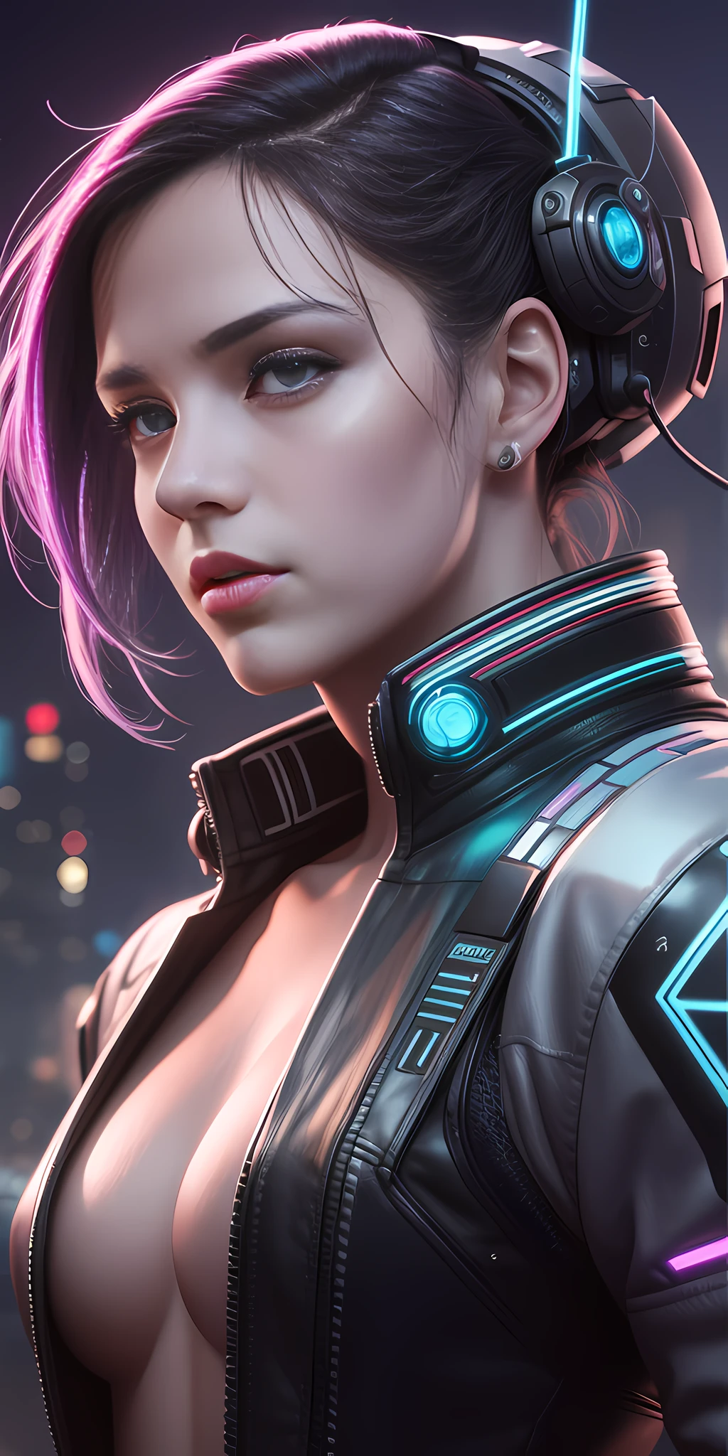 1girl, portrait of a beautiful cyberpunk android in her native NZ, wearing a cyberpunk streetwear outfit, detailed, centered, digital painting, artstation, concept art, donato giancola, Joseph Christian Leyendecker, WLOP, Boris Vallejo, Breathtaking, 8k resolution, extremely detailed, beautiful, establishing shot, artistic, hyperrealistic, beautiful face, octane render, cinematic lighting, dramatic lighting, masterpiece