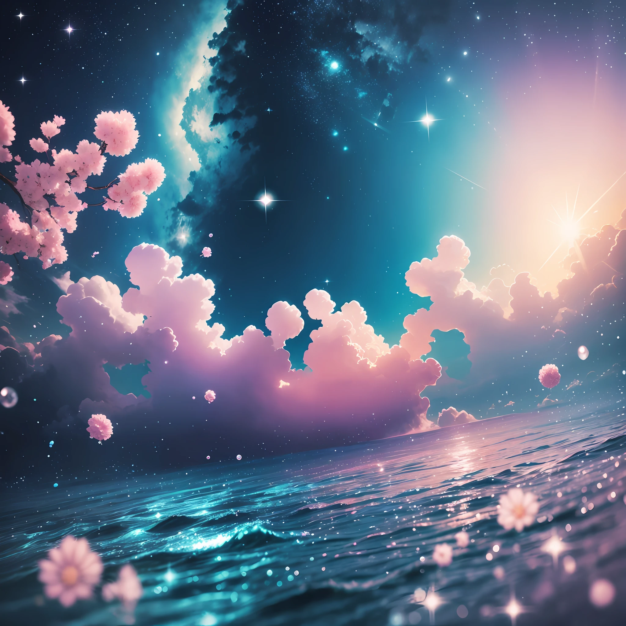 The sky is pure, the sparkling stream is clear --auto --s2