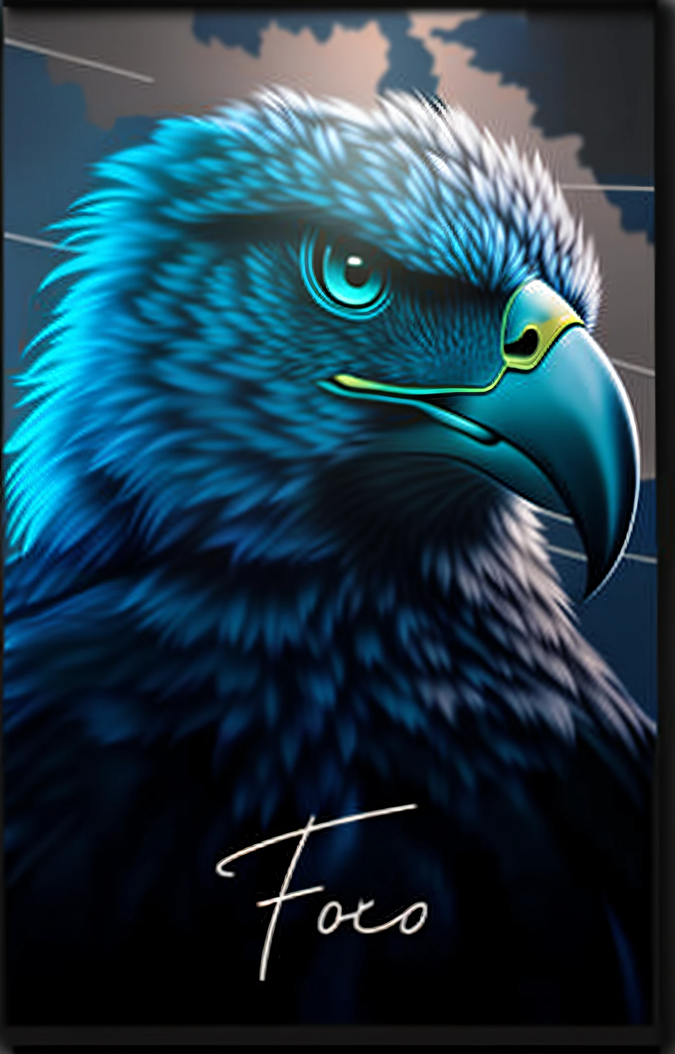 a close up of a picture of a bird with a blue background, amoled, digital airbrush painting, high quality digital painting, airbrush art, air brush art, falvie, airbrushed artwork, airbrush digital art, official poster artwork, eagle feather, #1 digital painting of all time, # 1 digital painting of all time, an airbrush painting