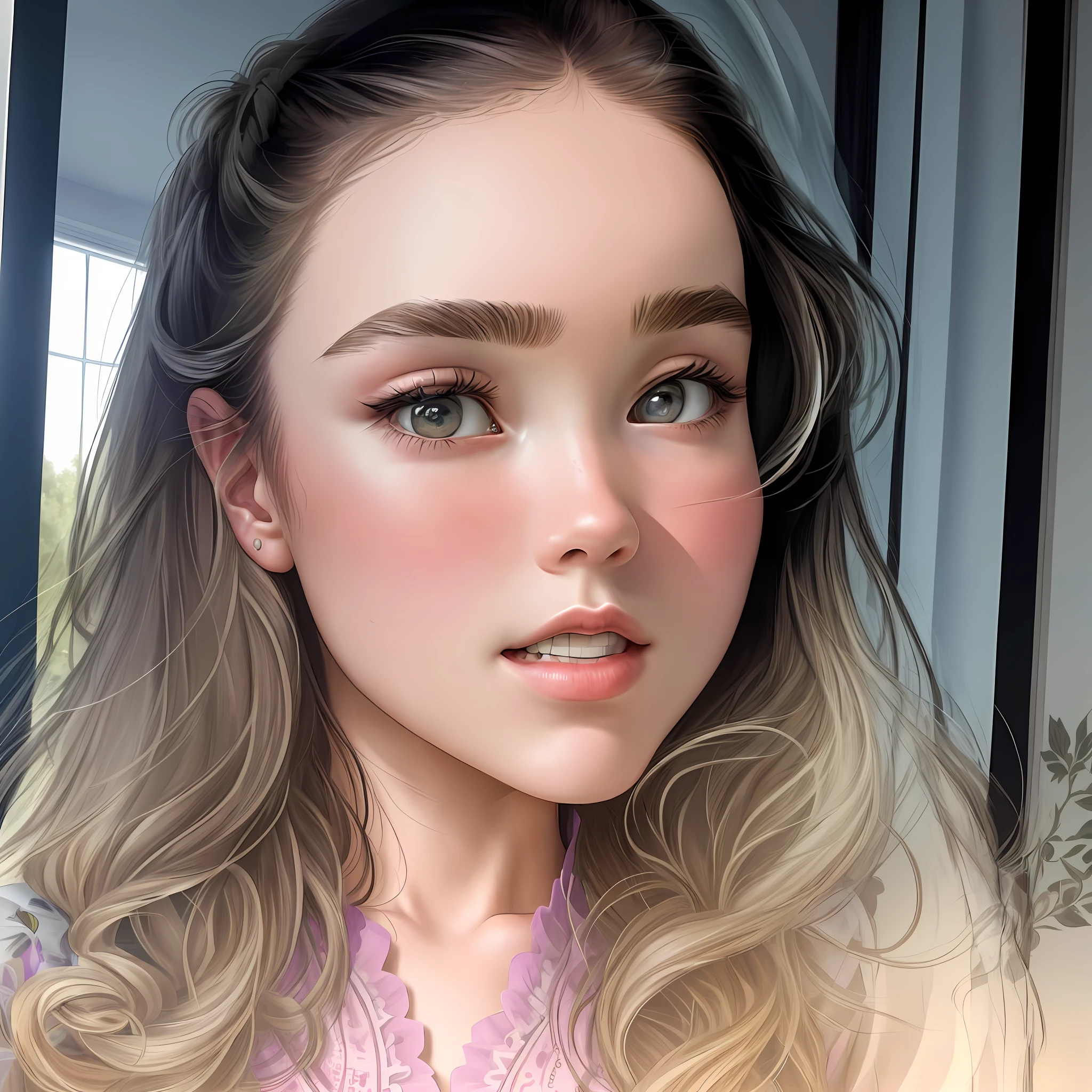 masterpiece, line art of a female character, Florence Pugh shocked expression, detailed country garden background, Art Deco designs,
style by double exposure, no shading, for coloring page, white space, no shadowing,