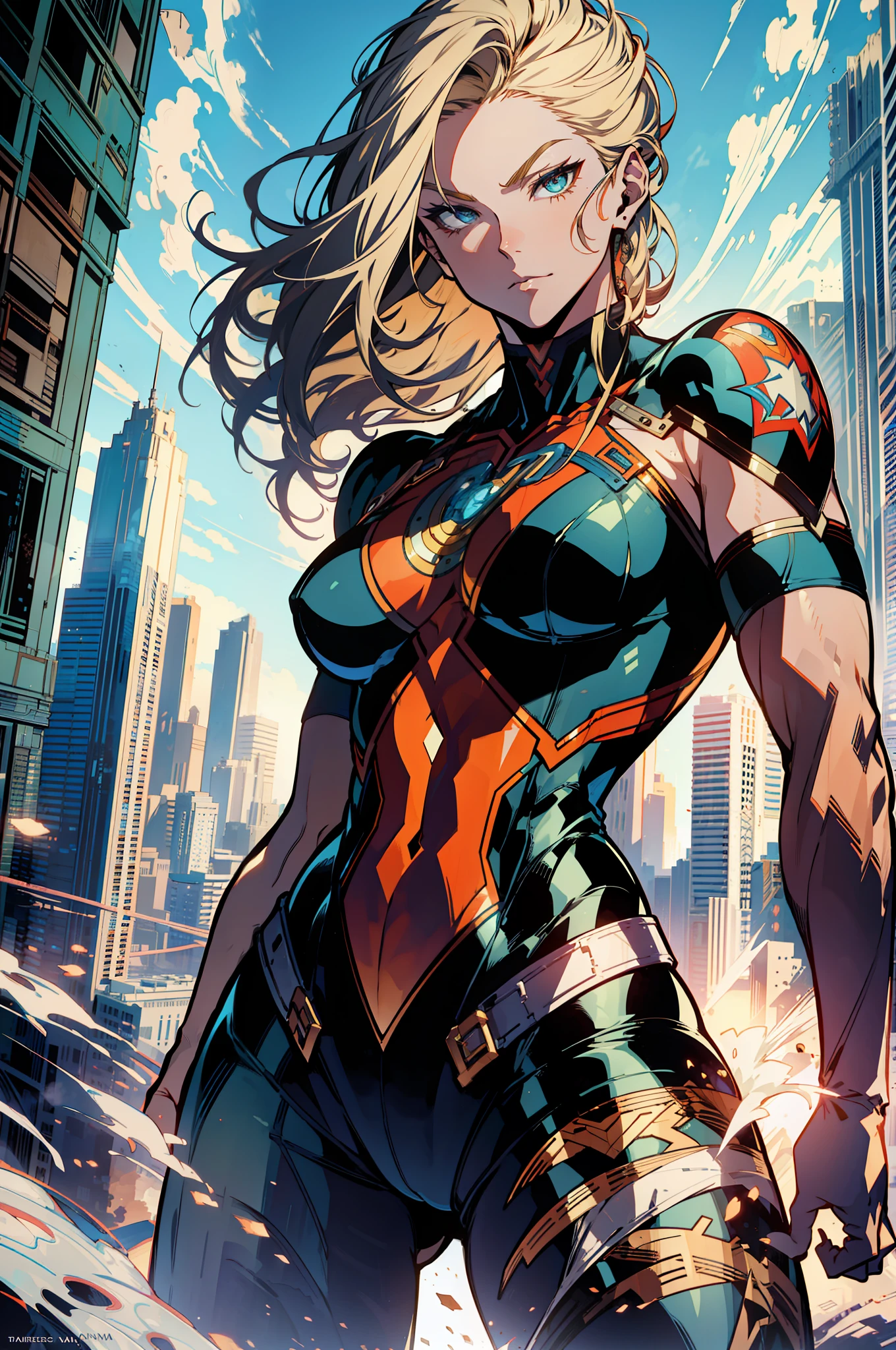 ::Based on DC Comix's Warworld illustration, by Marc Silvestri:: ::Based on DC Comix's Warworld illustration, by Marc Silvestri:: Super Powerful Man Hero with futuristic costume, Super detailed circular metals Clinging to the arms and pants, based on DC Comix's Warworld illustration, (beautiful and clear background:1.2),, fantastic paintings, graffiti style, highly detailed eyes, a white T-shirt or tatoon stamp,  blonde hair, masterpiece, best quality, high quality, highres, detail highlighting, ((world's most beautiful image)), masterpiece, best quality, high quality, highres, detail highlighting, ((most beautiful image)), with short shiny black hair, t-shirt, wearing jeans, five legs, , emphasizing the integrity of the human body, emphasis on the correct 5 fingers on each hand and the correct shadow,  , Bright Image, Art by Stanley Artgerm Lau, Art by Kenneth Rocafort, Art by Genzoman, Art by Joe Madureira, Art by Blushyspicy, Art by Stjepan Sejić, Art by J Scott Campbell, Art by Guillem March, Art by Citemer Liu, 4K, High Resolution, Comic Book, Comic Book Character, Comics, High Quality Detailed, Style ::2.0 Comix illustration style,  tatoon style, man ultra detailed model, (beautiful and clear background: 1.2),, fantastic paintings, graffiti style, highly detailed eyes, a white t-shirt or tatoon stamp, blonde hair, masterpiece, best quality, high quality, highres, detail enhancement, ((most beautiful image in the world)), emphasizing the integrity of the human body, emphasis on the 5 correct fingers on each hand and the correct shadow,  , Brilliant image, Art of Stanley Artgerm Lau, Art of Kenneth Rocafort, Art of Genzoman, Art of Joe Madureira, Art of Blushyspicy, Art of Stjepan Sejic, Art of J Scott Campbell, Art of Guillem March, Art of Citemer Liu, 4K, High Resolution, Comics, Comic Character, Comics, High Quality, High Quality, Highres,  D