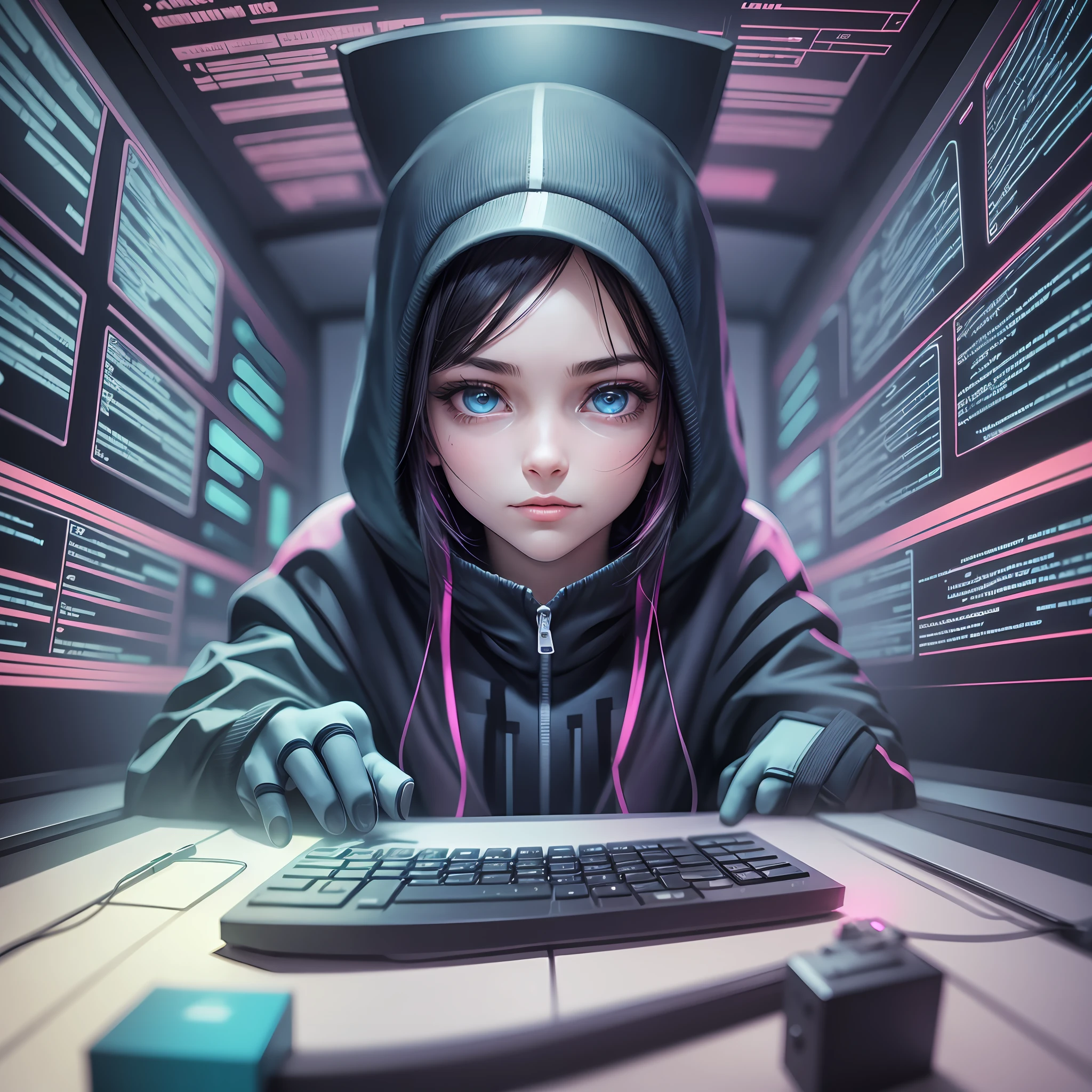 hacker girl image --auto --s2