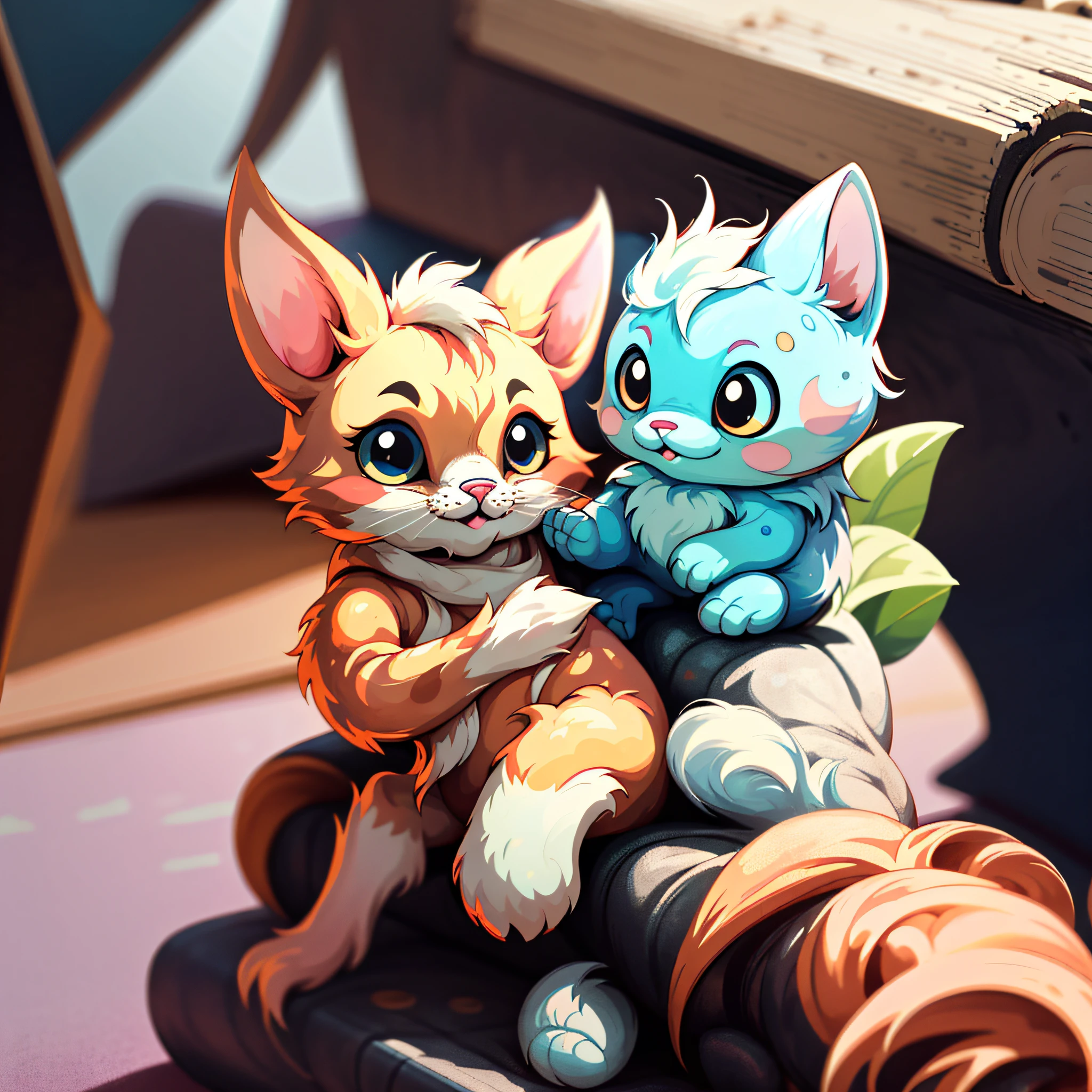 (best quality), delicate illustration of the creature (cool sticker), clean background, pokemon highlighted in perspective in front of the camera, focus on details (big, bright eyes, coat and textures), soft and bright lighting.