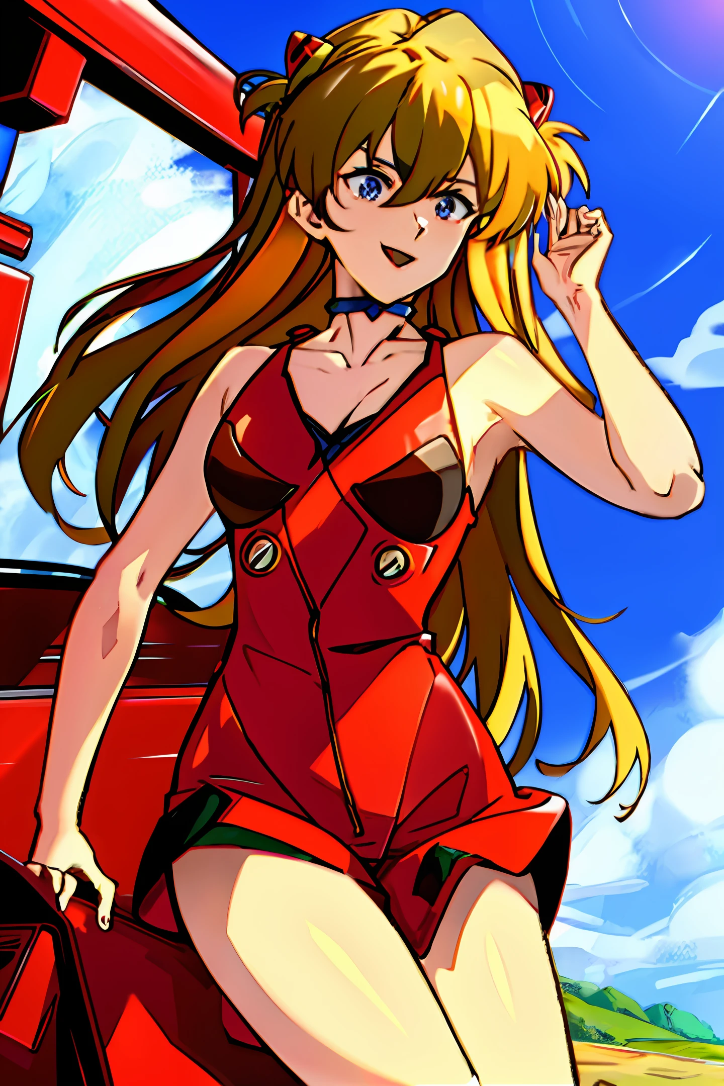 asuka from evangelion and klee from genshin impact
