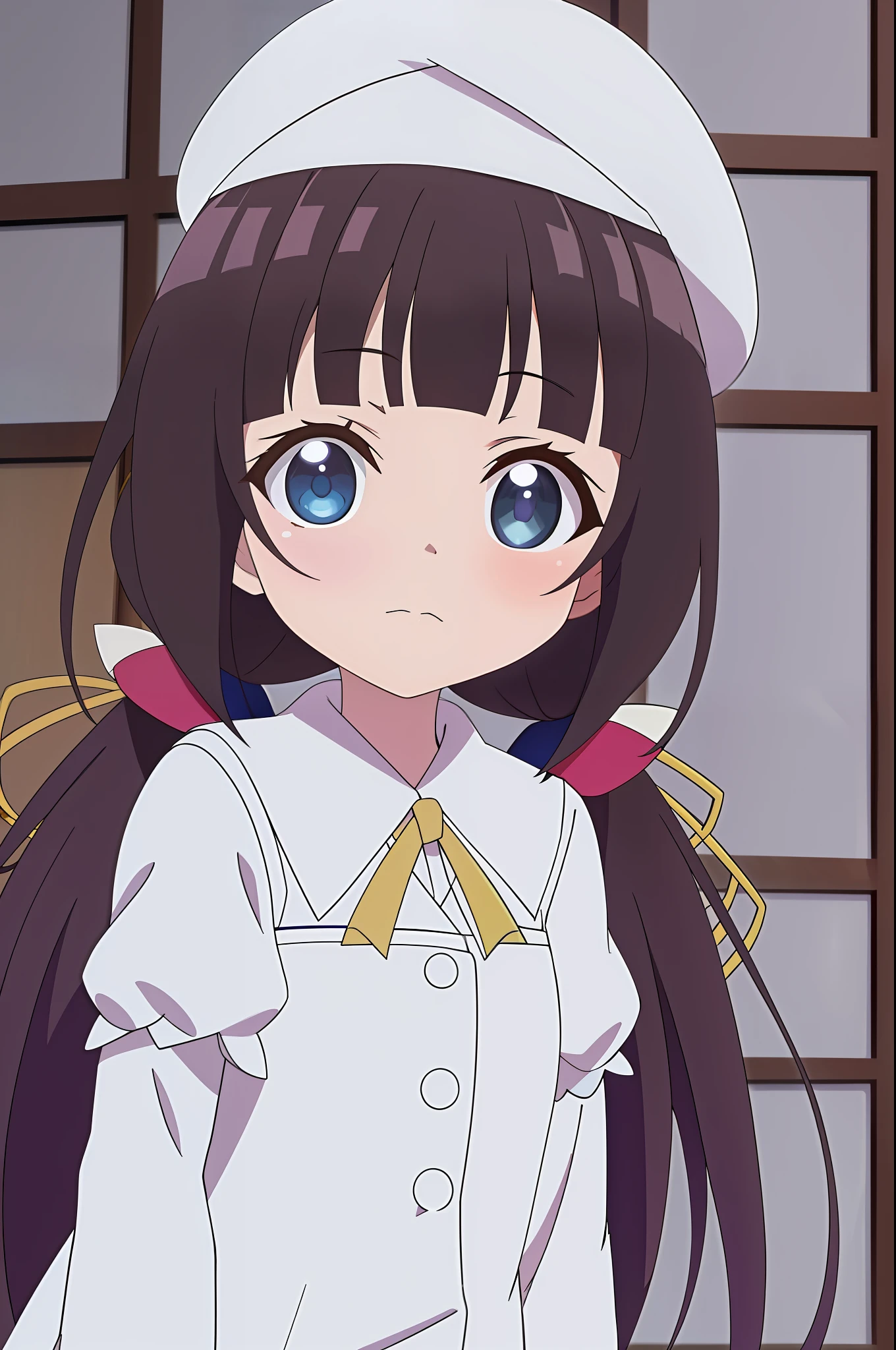 hinatsuru ai,  (main dress style, white berets), 8k, masterpiece, absurdres, anime, screencap,