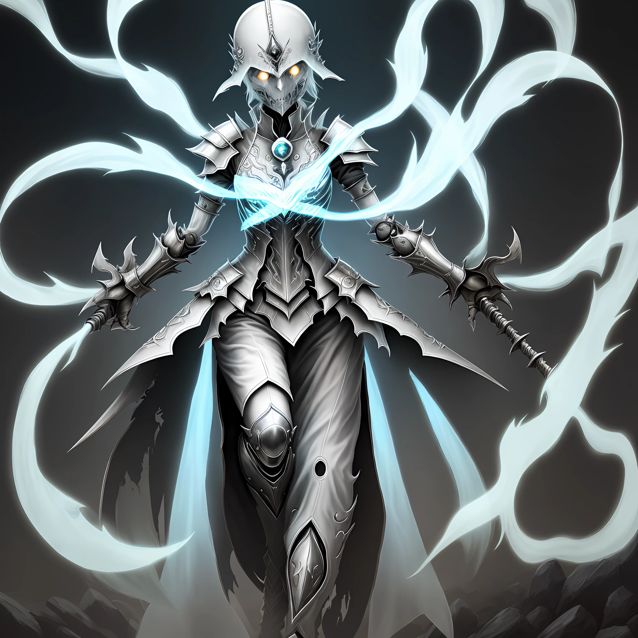 Transparent warrior ghost, teansparent, ghastly, evil, horrifying