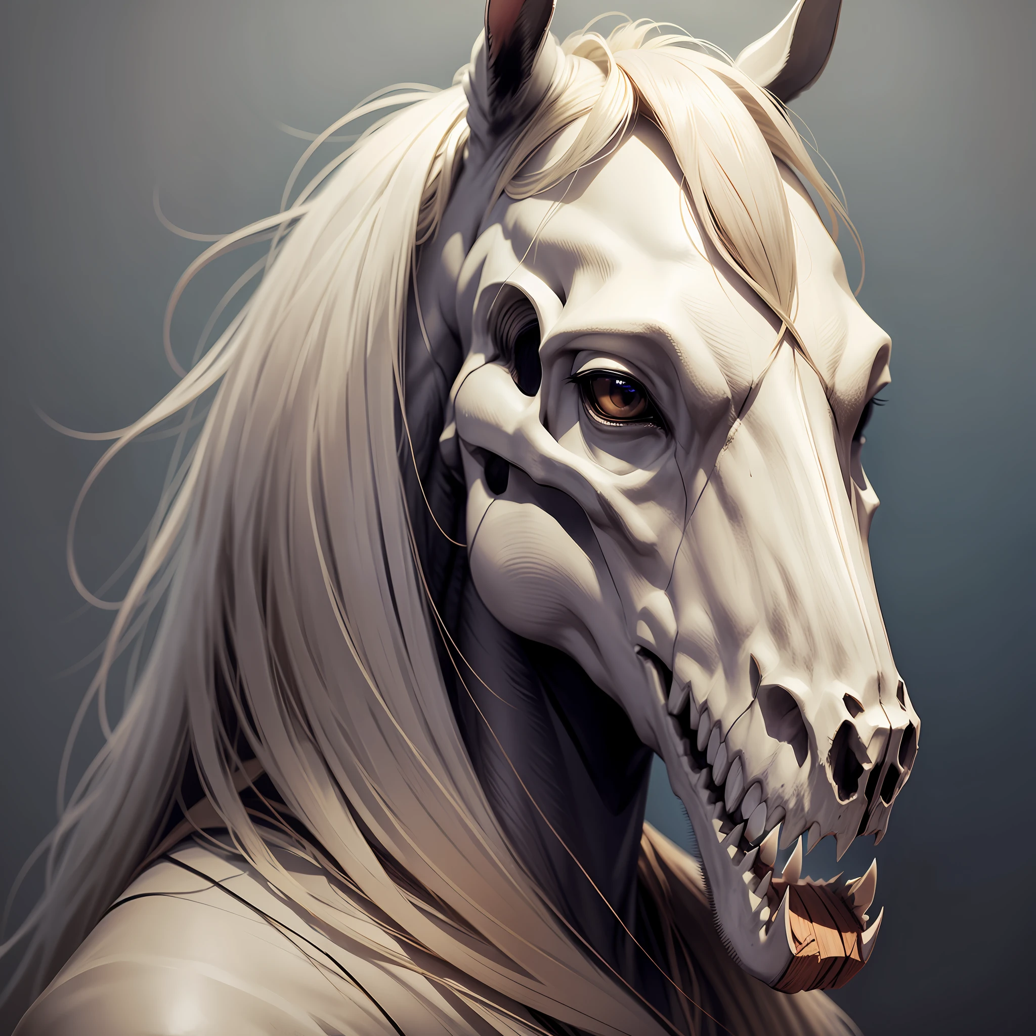 horse skull for a head --auto --s2