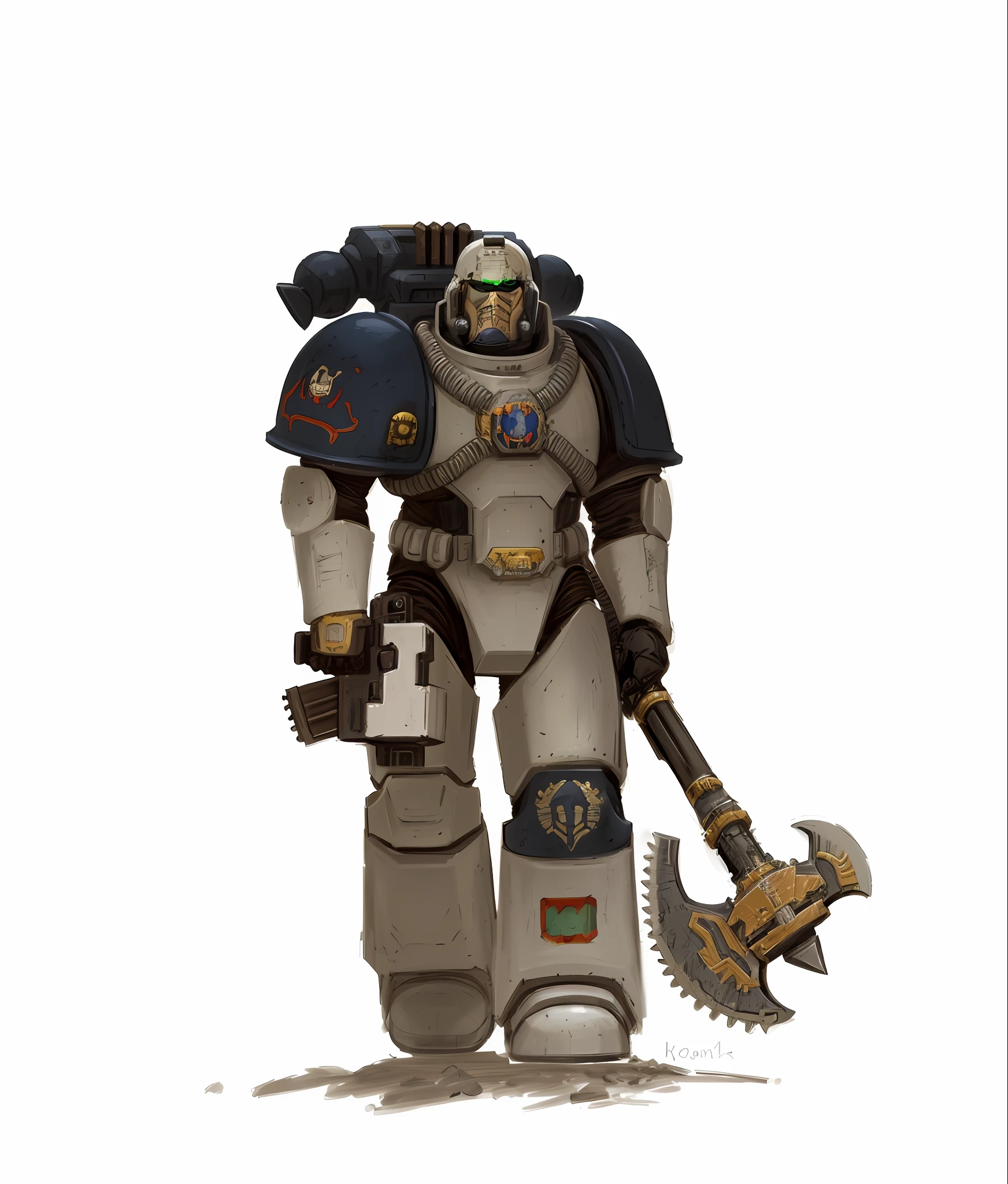 heavy lineart, art portrait of a space marine, warhammer 40k style, portrait of space marine, heavy outlines, space marine, w 4 0 k
