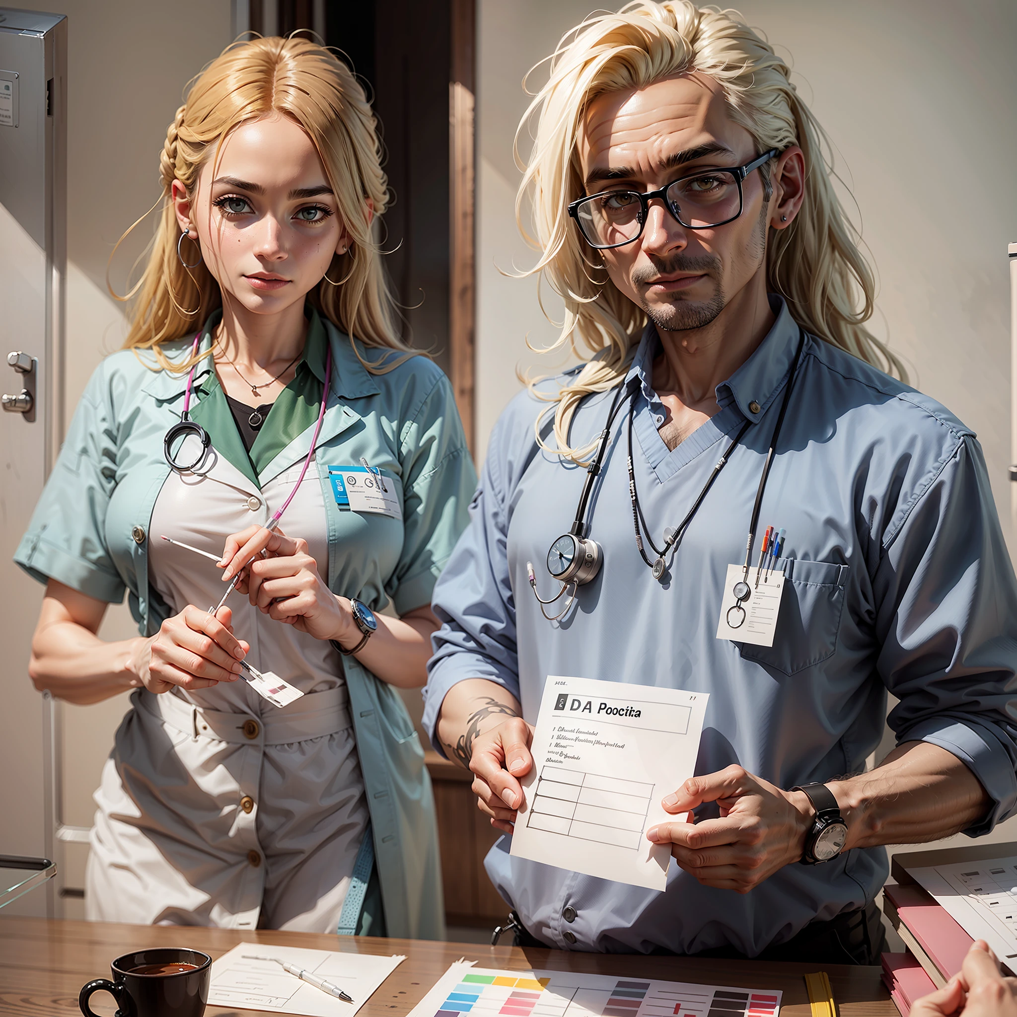 doctor performing the collection of DNA samples in drawing format, full hd best quality --auto --s2